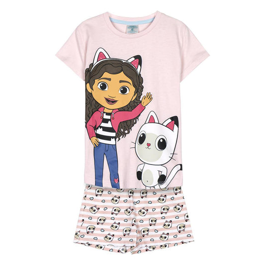 Gabby´s Dollhouse Schlafanzug Kinder Pyjama T-Shirt & Short aus 100 % Baumwolle