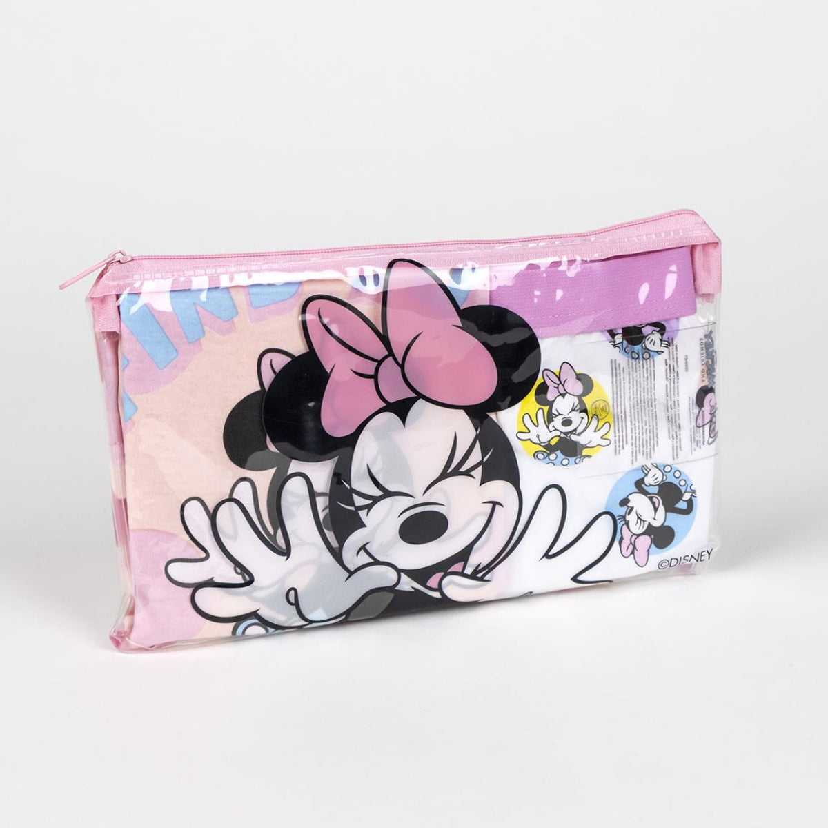 Disney Minnie Mouse Schlafanzug Kinder Pyjama Set & Nachtwäsche aus 100 % Baumwolle mit Tasche