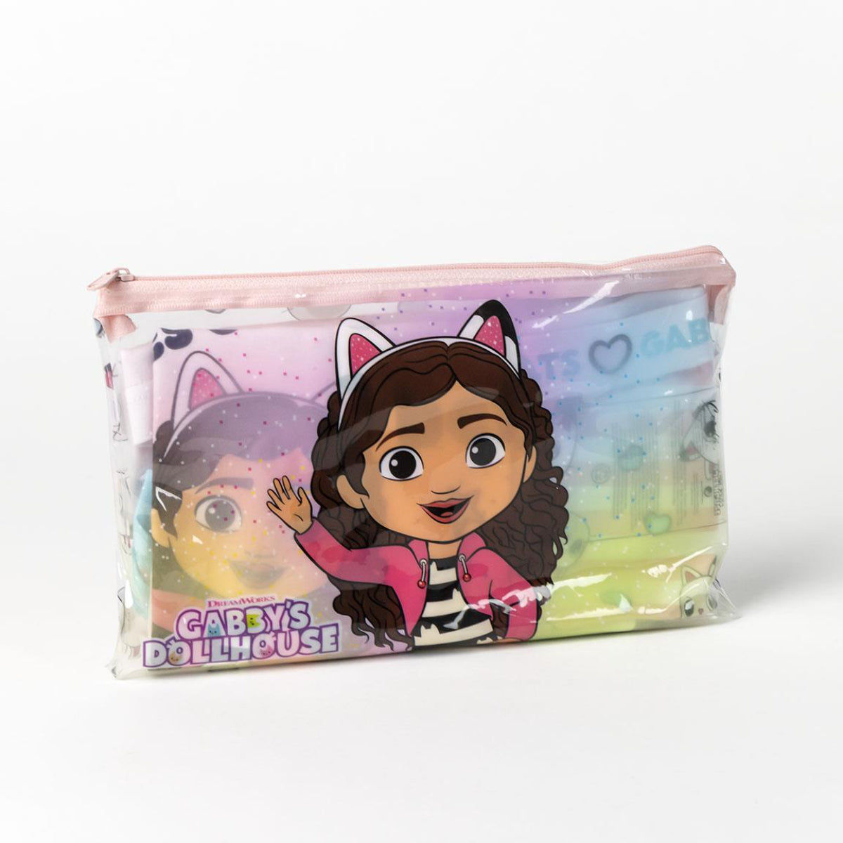 Gabby´s Dollhouse Schlafanzug Kinder Pyjama Set & Nachtwäsche aus 100 % Baumwolle mit Tasche