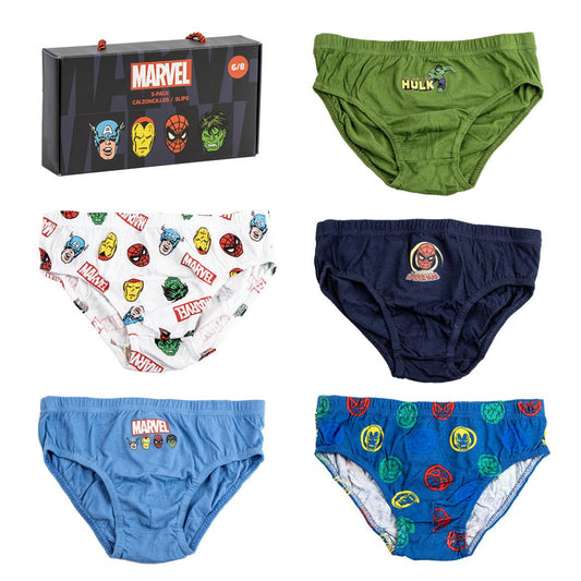 Marvel Unterhosen Kinder – 5er Pack Slips Single Jersey Baumwolle