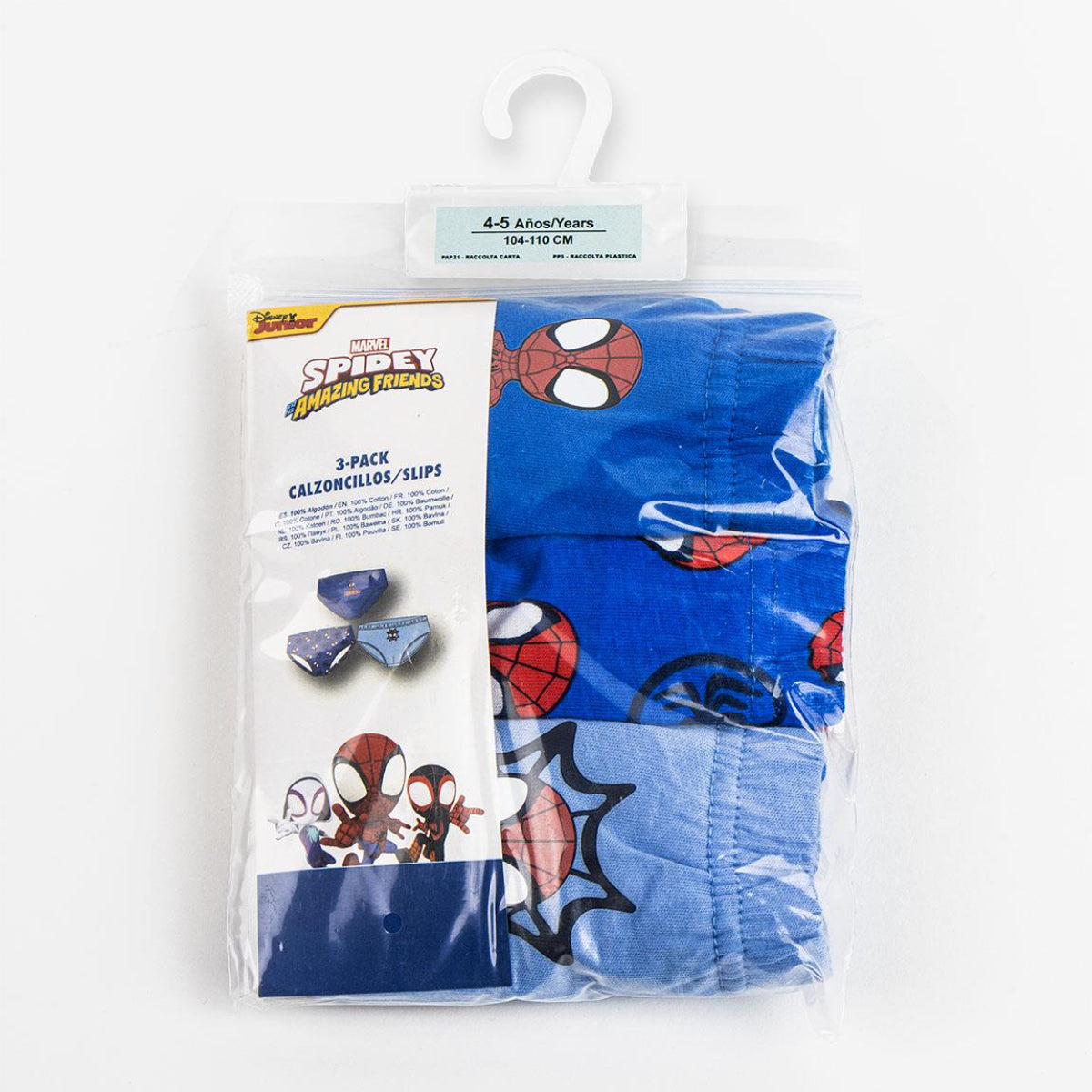 Spidey Jungen Unterhosen Set – 3 Stück Baumwoll Slips für Kinder