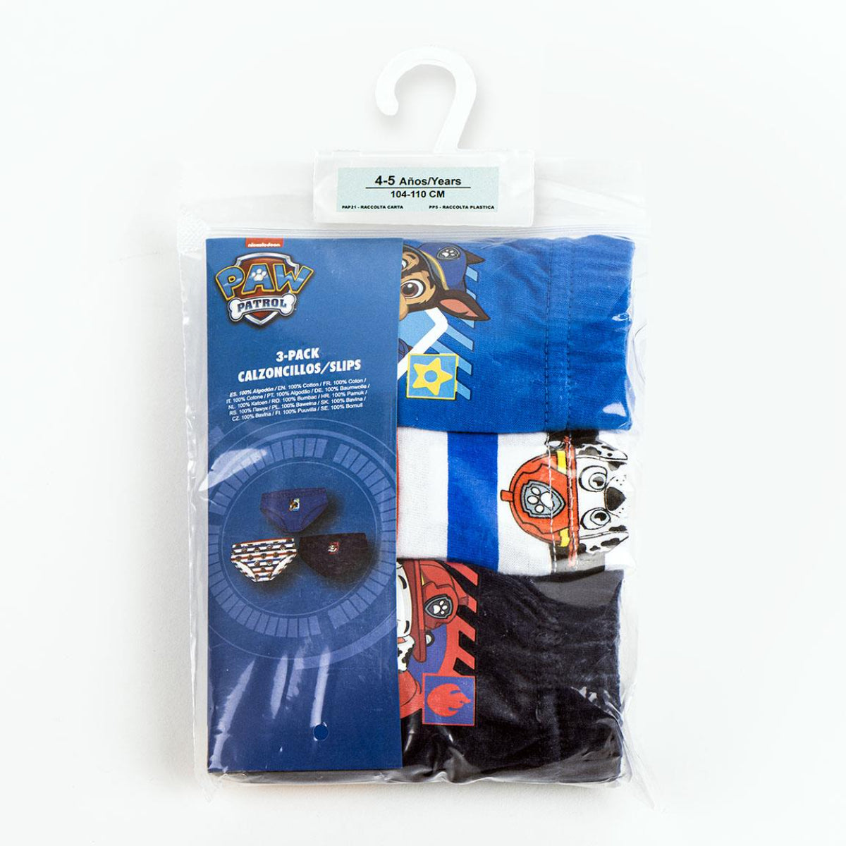 Paw Patrol Unterwäsche Jungen – 3er Pack Kinder Slips Baumwolle