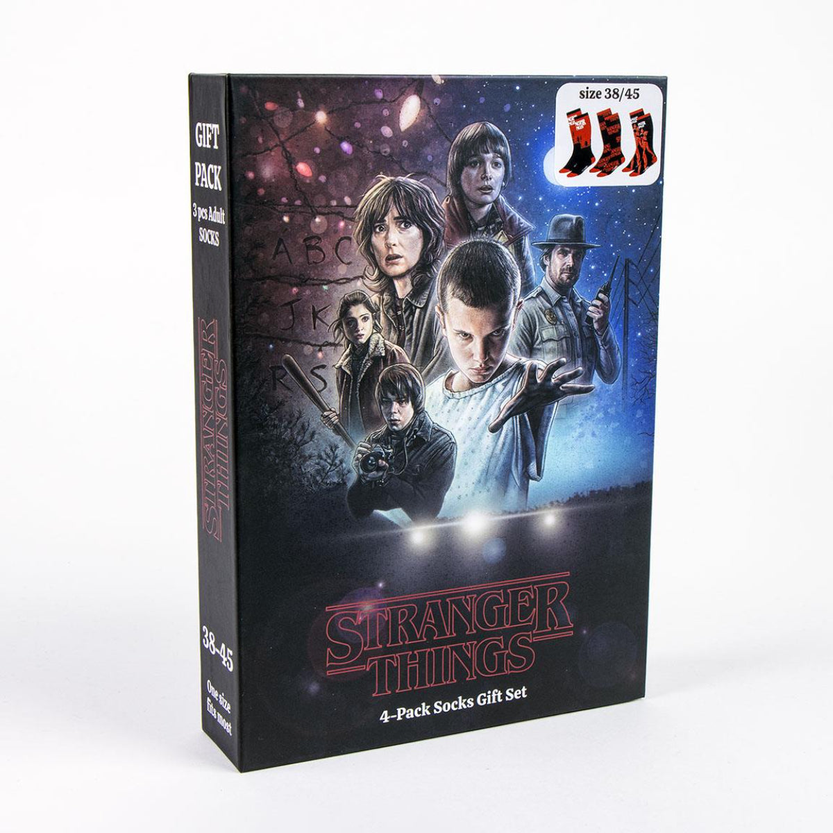 Stranger Things 3´er Motivsocken 38-45 Bequeme Freizeit Socken Unisex Serien Fan