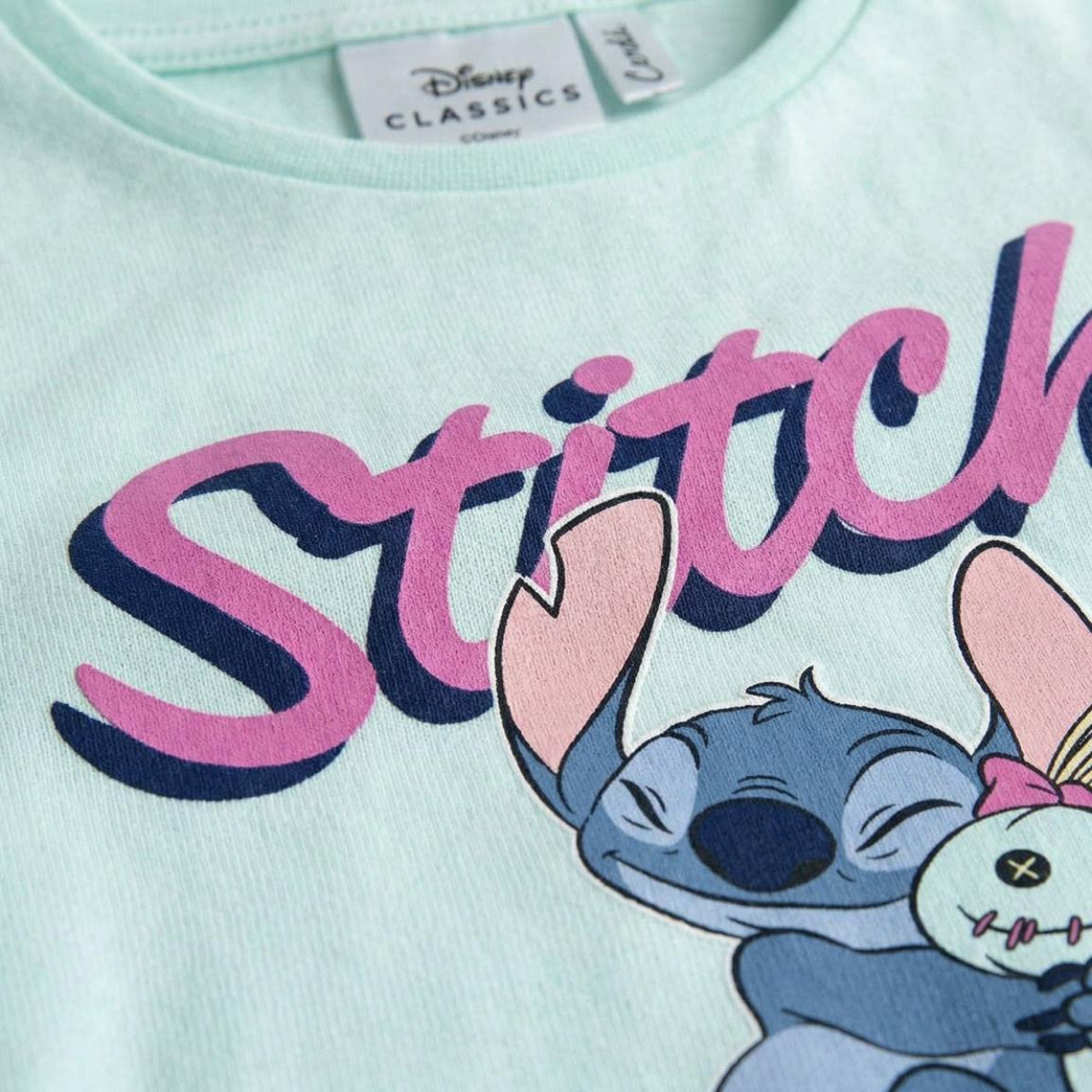 Disney Stitch Kurzarmshirt Kinder Baumwollshirt Freizeit Sommer Kleidung