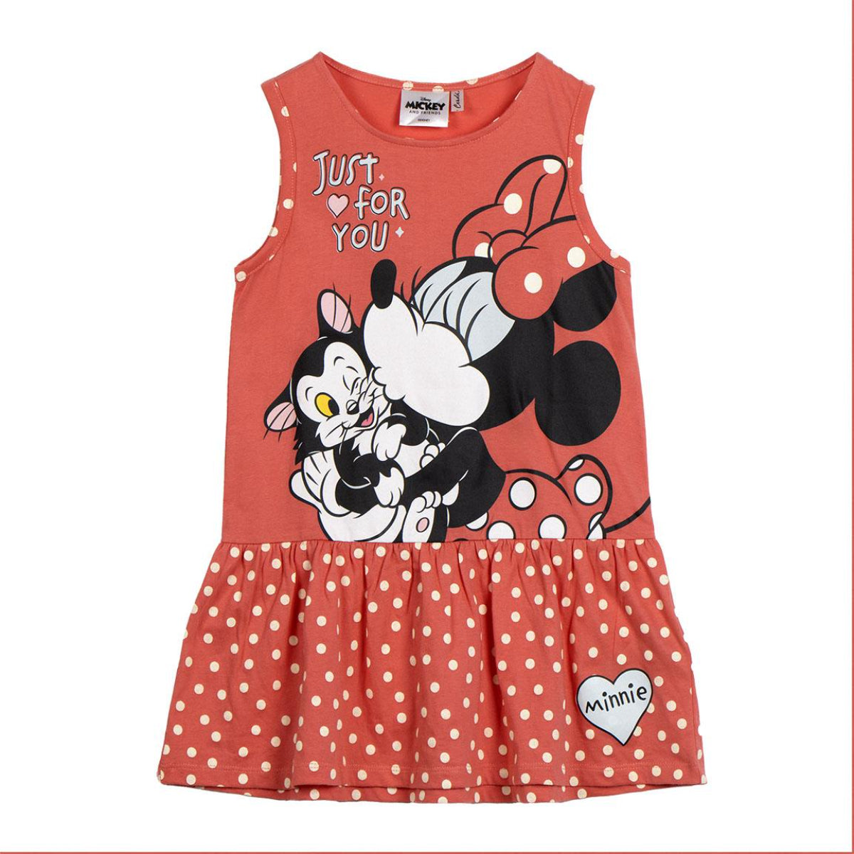 Disney Minnie Mouse Kleid Mädchenkleid & Freizeitkleid aus atmungsaktivem Single Jersey