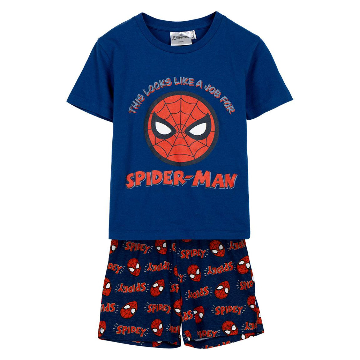 Spiderman Schlafanzug Kinder Pyjama T-Shirt & Short aus 100 % Baumwolle