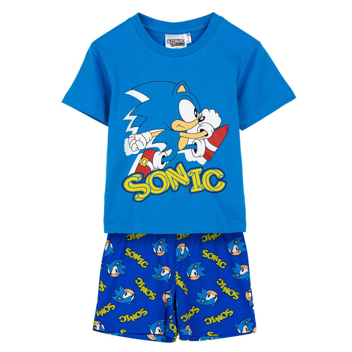 Sonic Schlafanzug Kinder Pyjama T-Shirt & Short aus 100 % Baumwolle