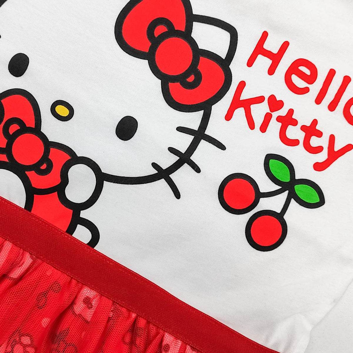 Hello Kitty Kleid Mädchenkleid & Freizeitkleid aus atmungsaktivem Single Jersey