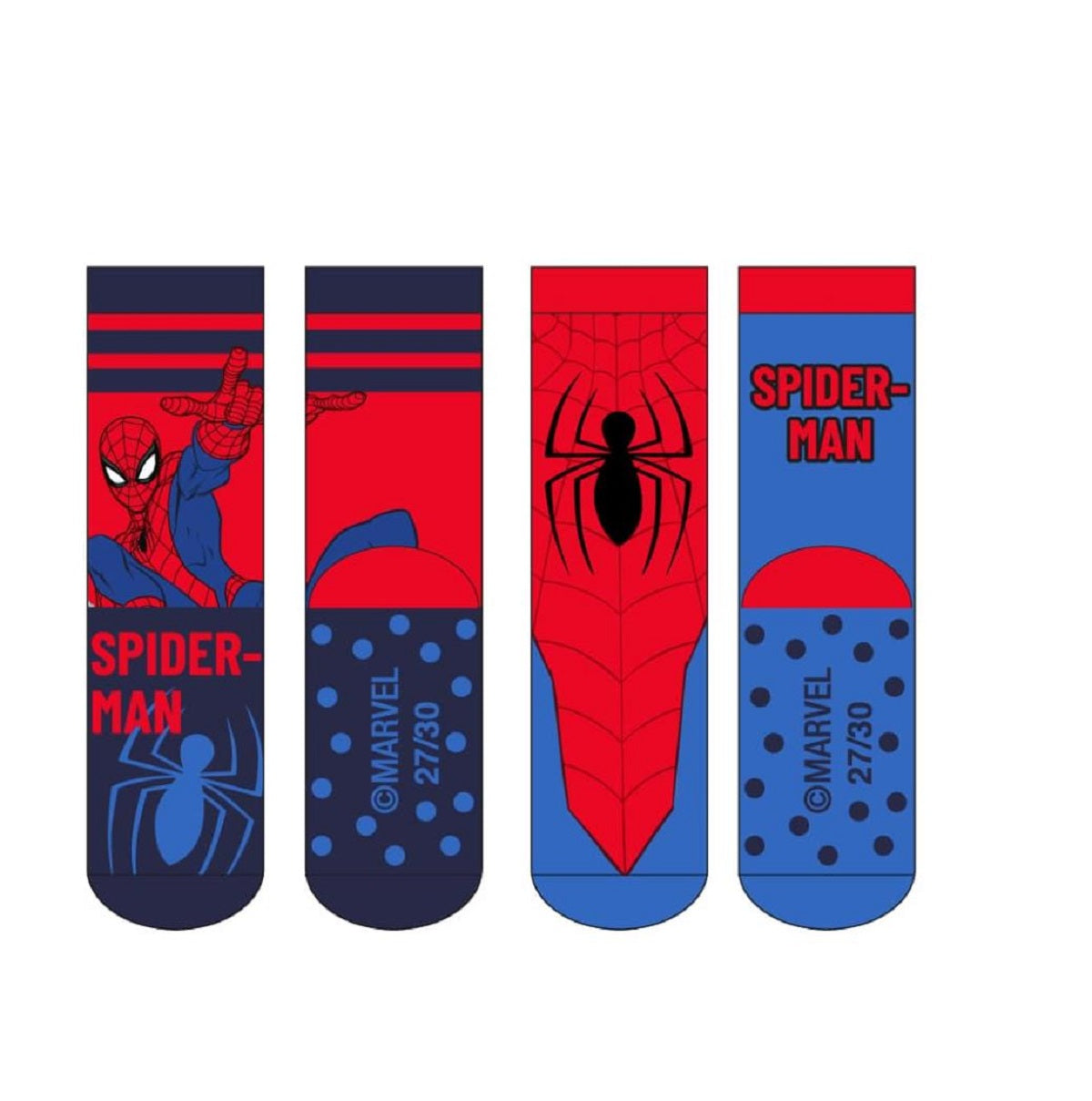 Spiderman 2-Paar Anti-Rutsch-Socken – Sicherer Halt für Kinder