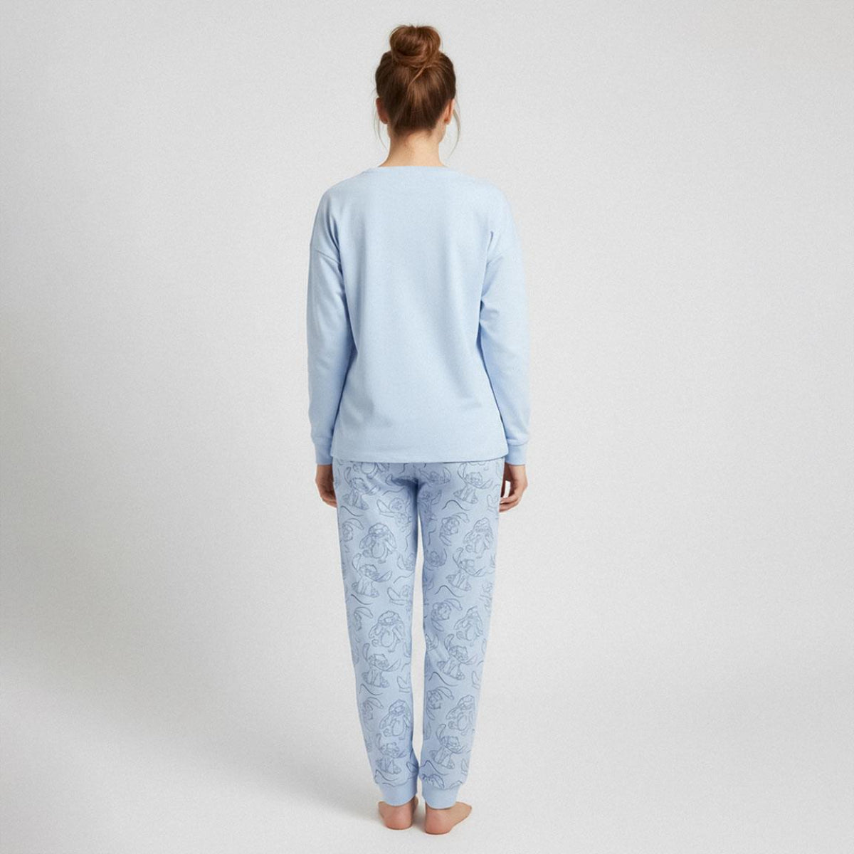 Disney Lilo & Stitch Long Pyjama für Erwachsene bequemer Schlafanzug