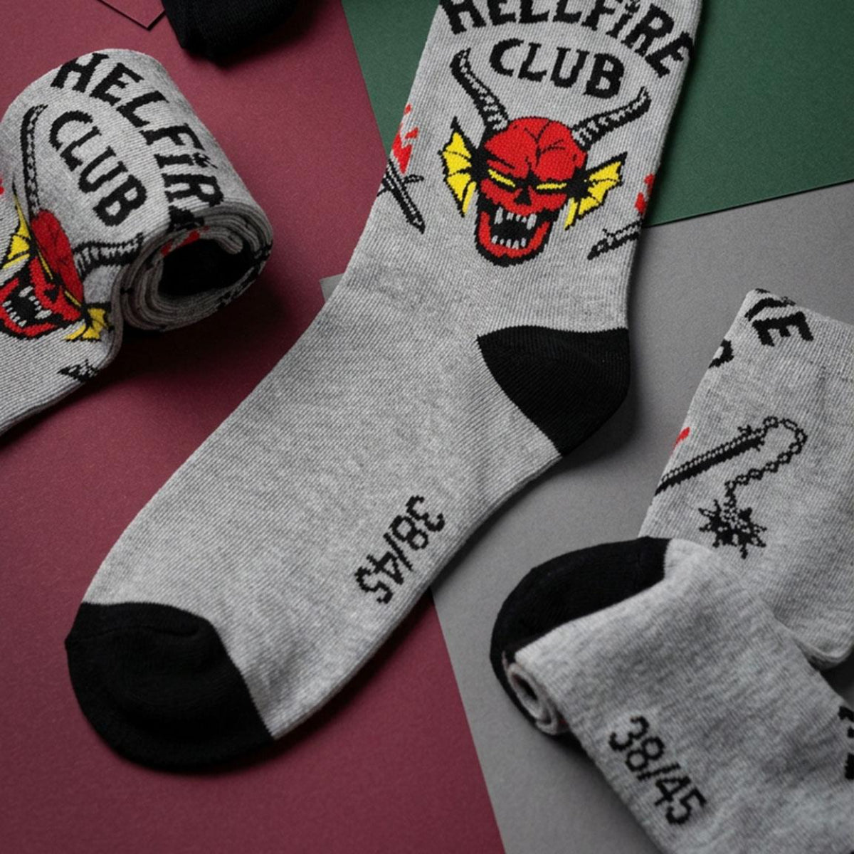 Stranger Things Unisex Socken 38–45 bequeme Fan Strümpfe für Alltag Freizeit und Zuhause