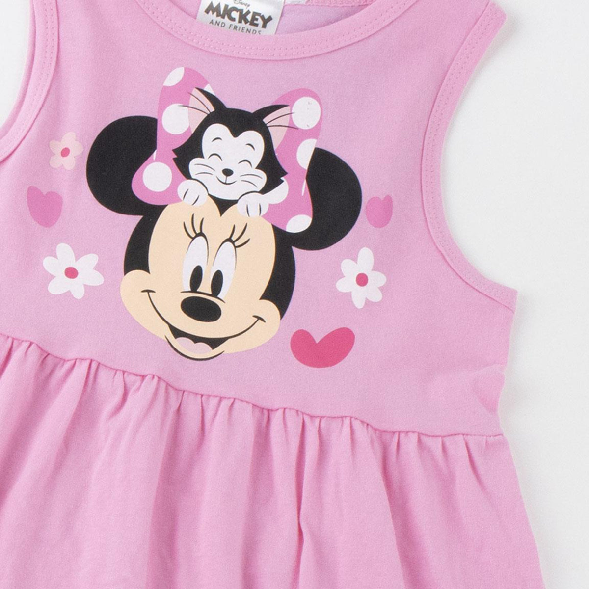 Disney Minnie Mouse Kinder Jersey Kleid Baumwolle Single Jersey