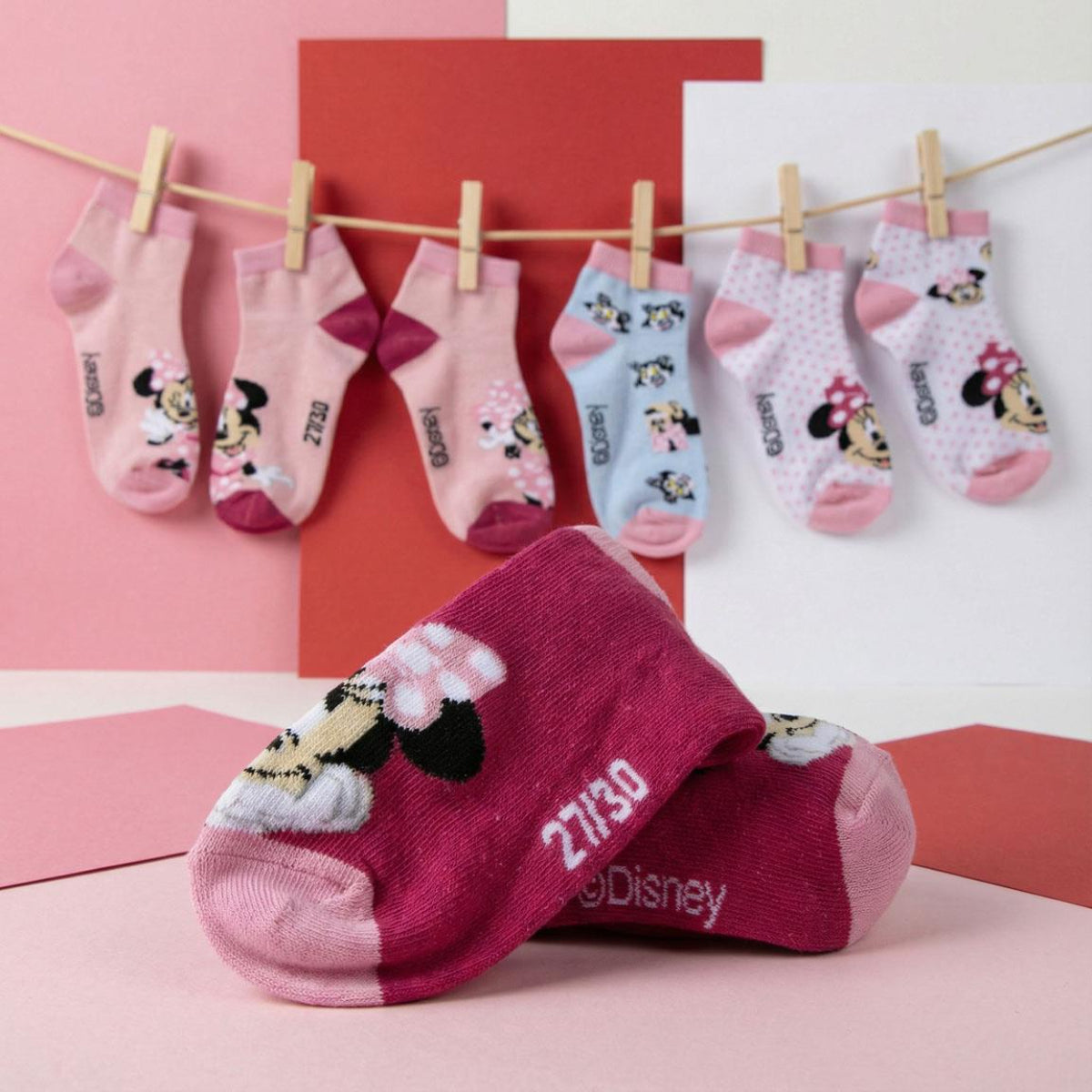 Disney Minnie Mouse Kinder Kurzsocken 7er Pack
