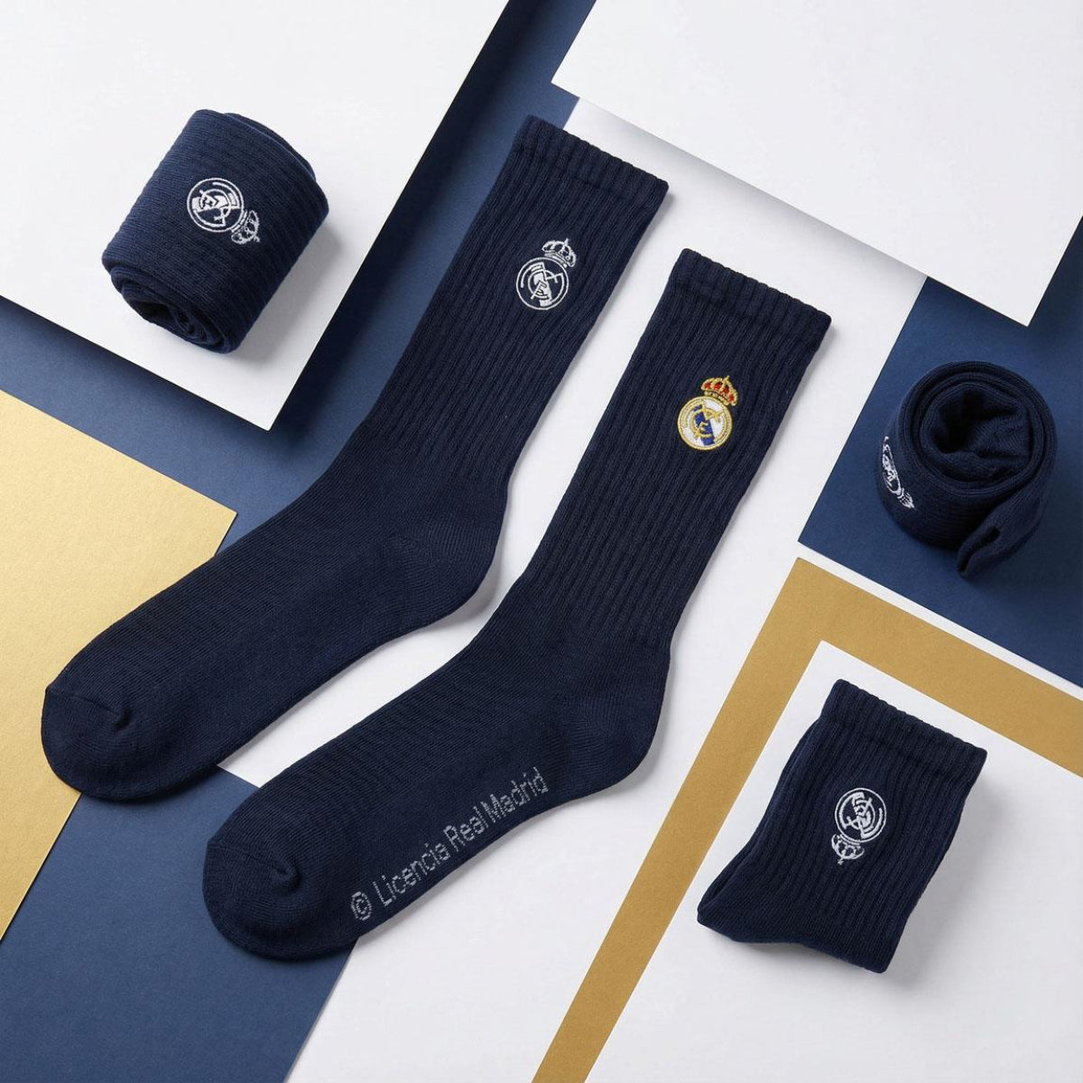 Real Madrid Socken 2er Pack Herren Baumwollsocken Freizeitsocken Alltag