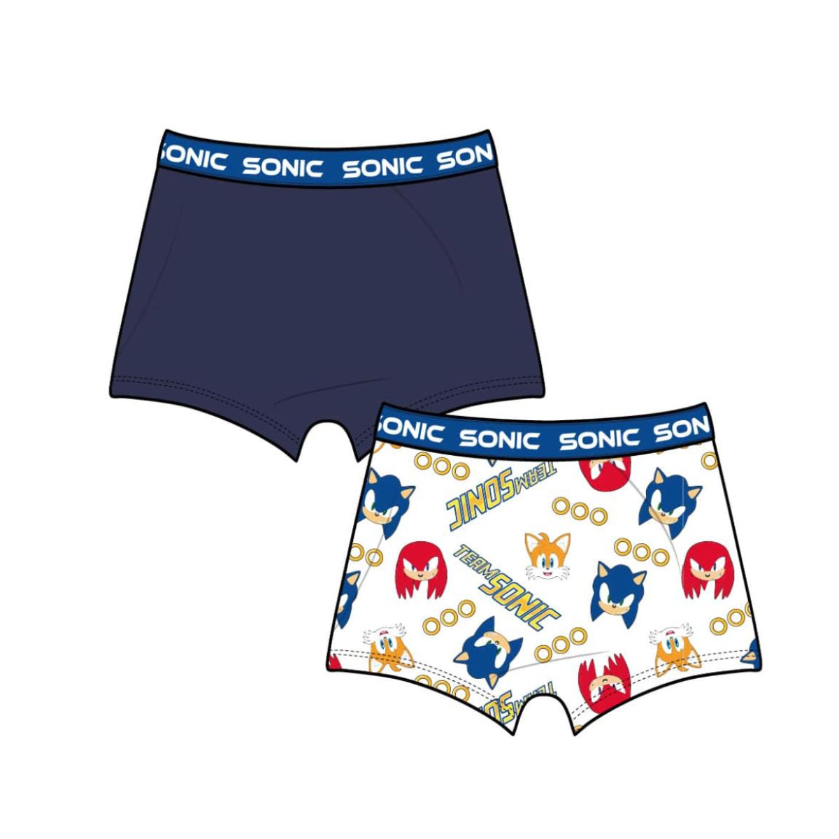 Sonic Boxershorts Kinder Unterwäsche 2 teilig mit Gaming Design