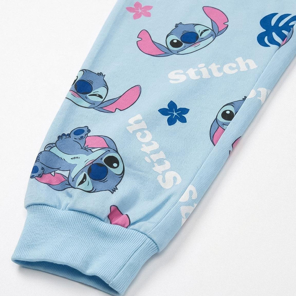 Disney Stitch Kinder Schlafanzug lang für Fans Ferien Urlaub und gemütliche Abende