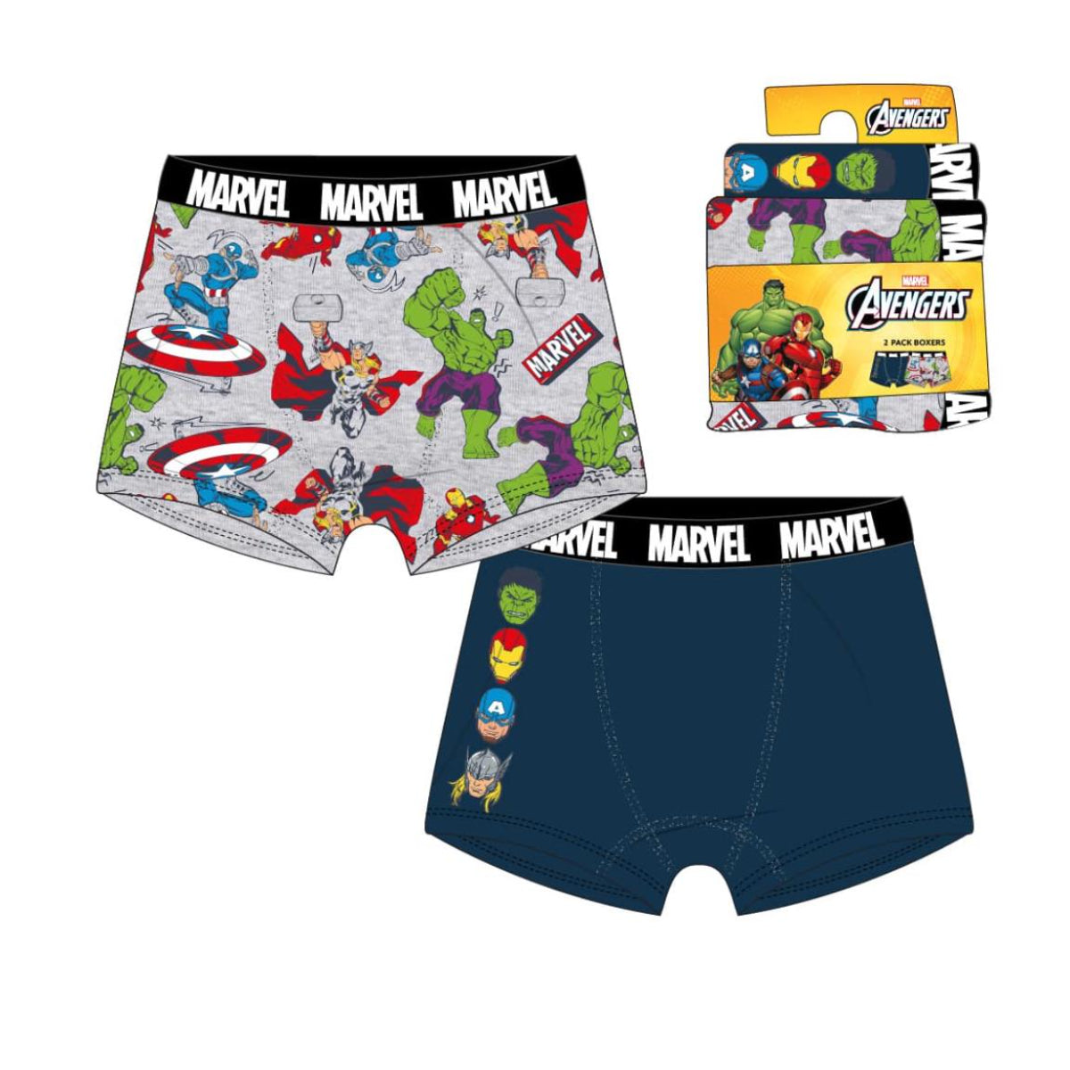 Marvel Jungen Boxershorts 2er Pack für bequemen Alltag und Freizeit