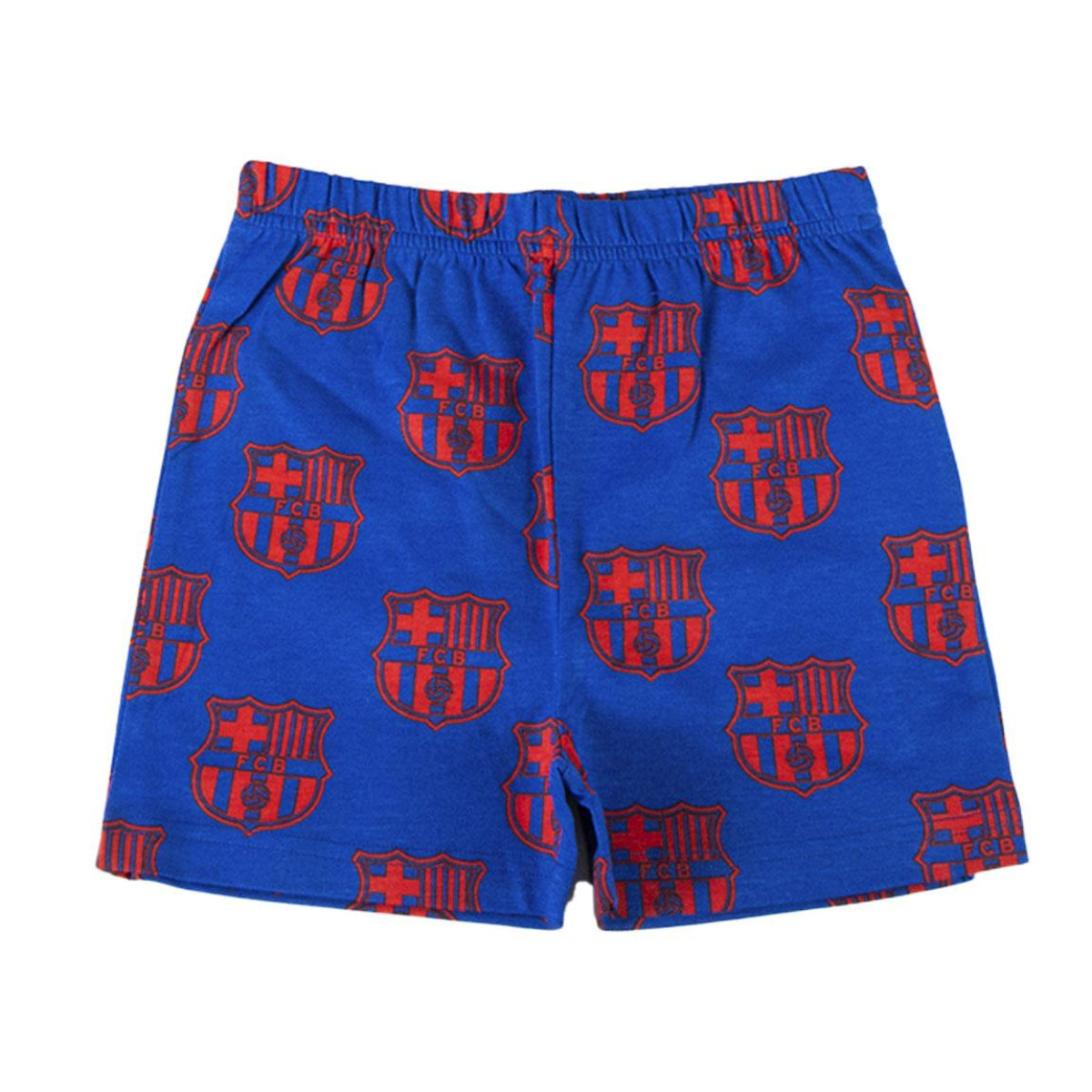 FC Barcelona Kinder Nachtwäsche Kurzarm Pyjama Sommer Schlafset Baumwolle