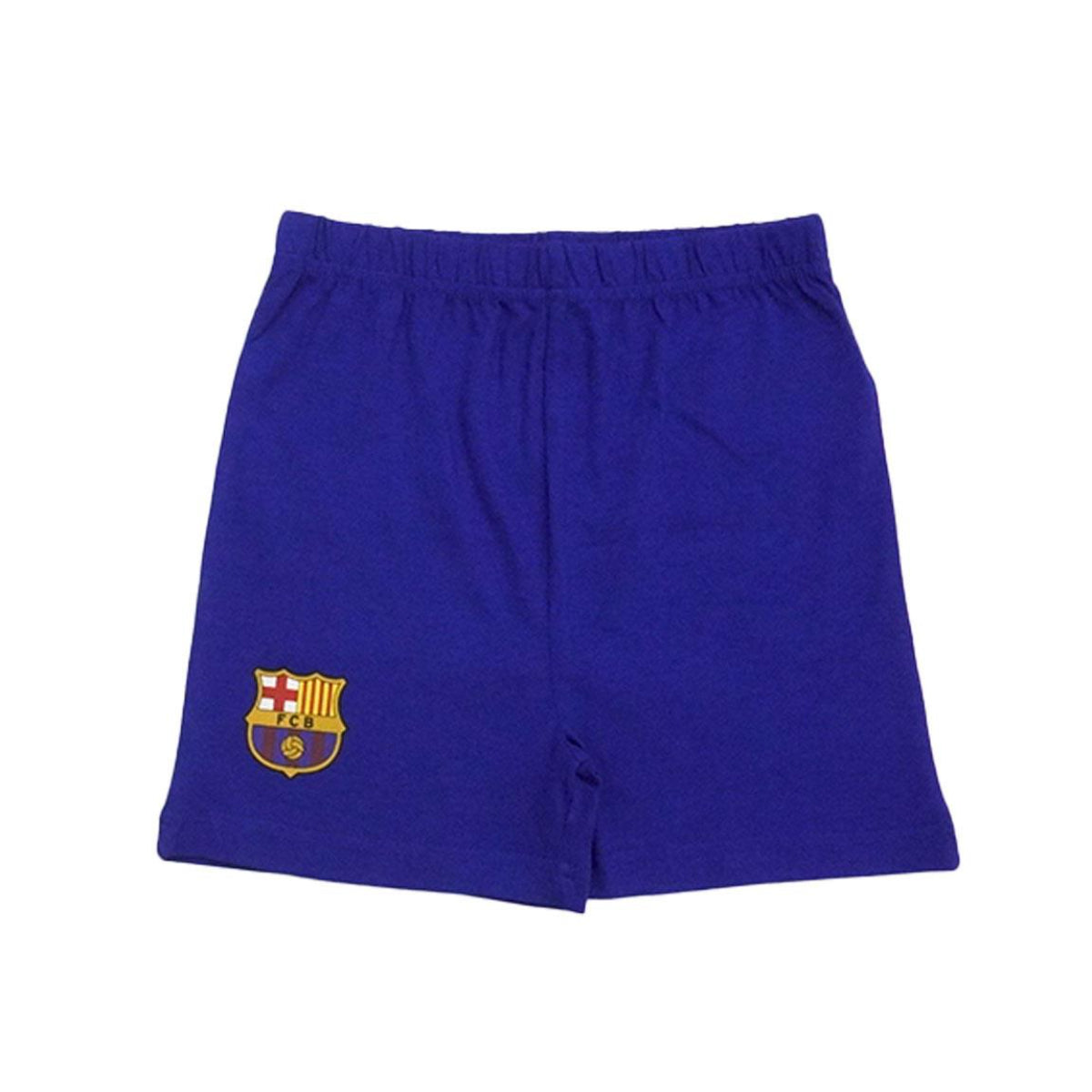 FC Barcelona Kinder Nachtwäsche Kurzarm Pyjama Sommer Schlafset Baumwolle