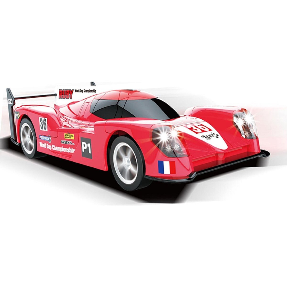Jollity Works Rennwagen 5V – Rotes Sportauto kompatibel mit Wonky Monkey Bahn