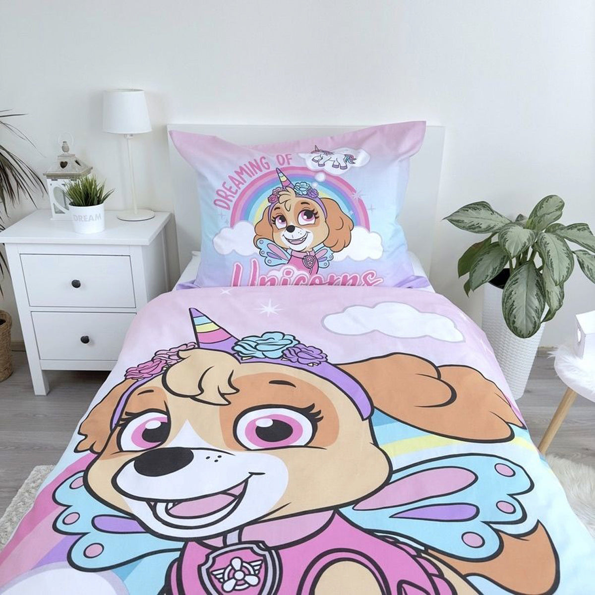 Paw Patrol Bettwäsche-Set aus Baumwolle - 140 x 200 cm + 70 x 90 cm