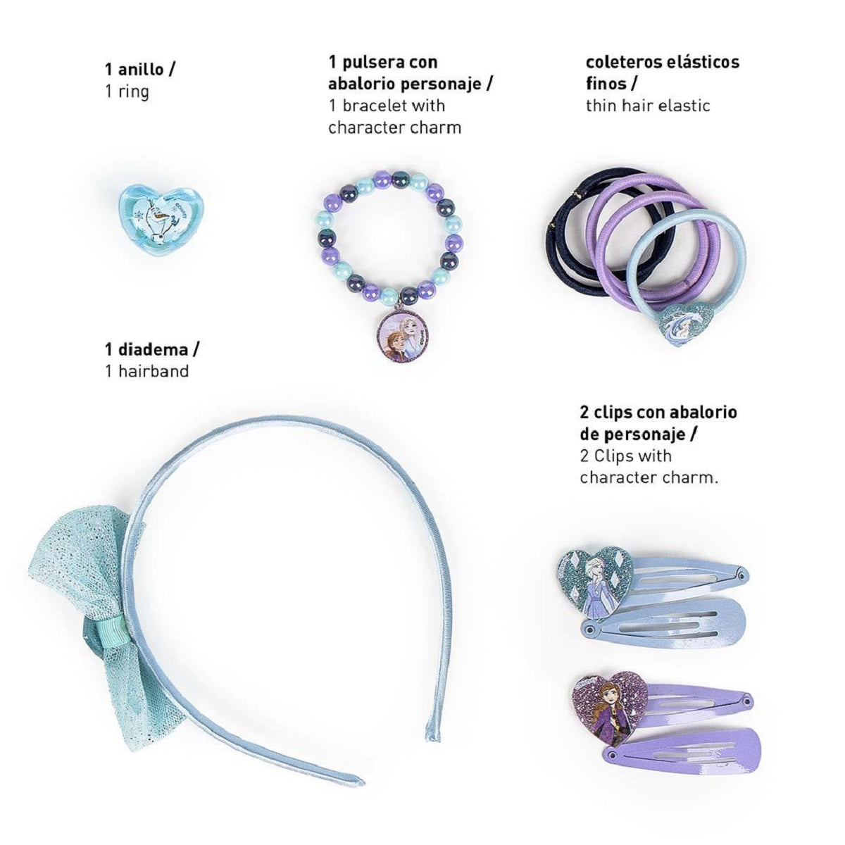 Disney Frozen Accessoire-Set für Kinder – Haarband, Haarclips & mehr