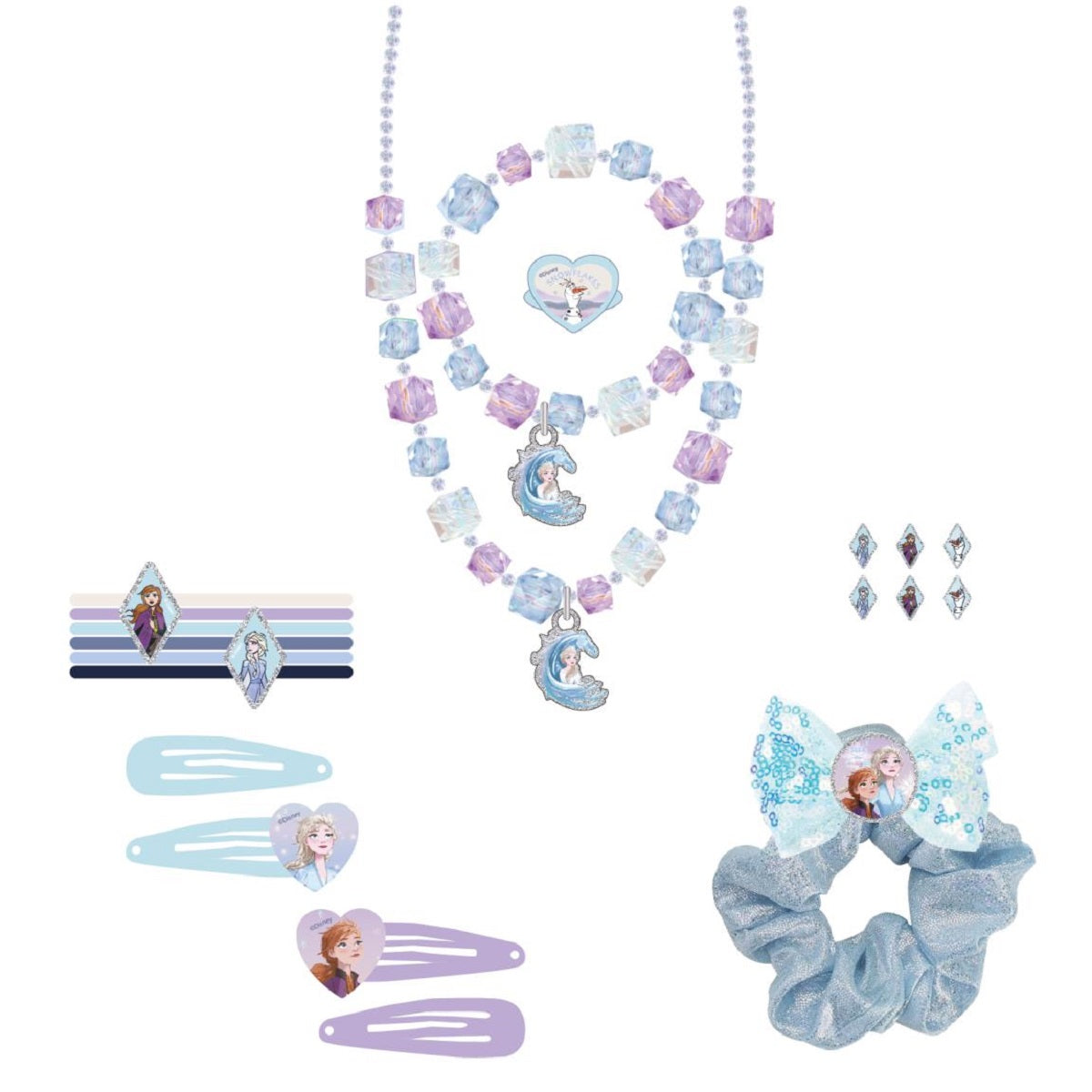 Disney Frozen Accessoire-Set für Kinder 15 Tlg.– Haarband, Haarclips & mehr