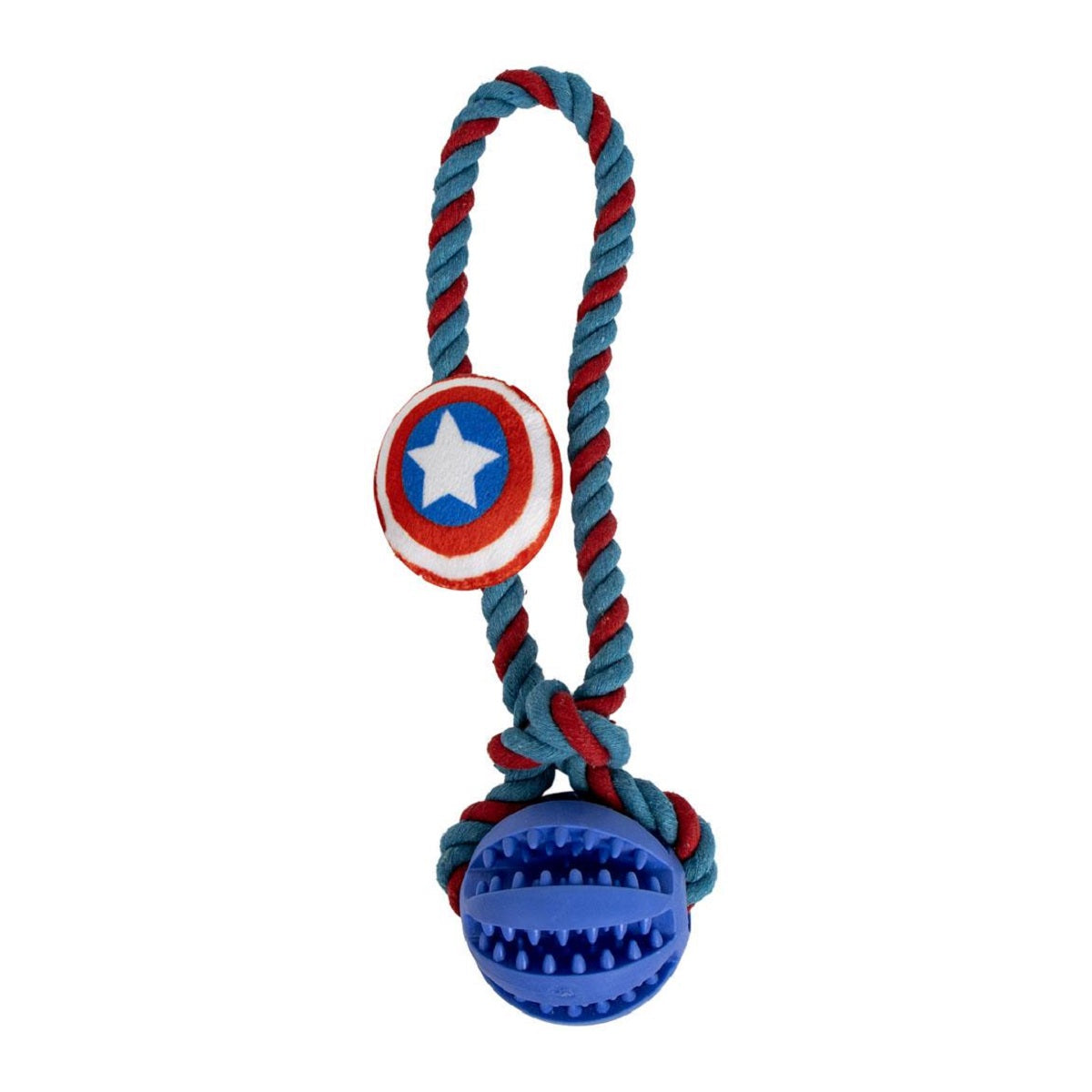 Avengers Hundespielzeug Ball mit Seil – Für Zerrspiele & Wurfspaß