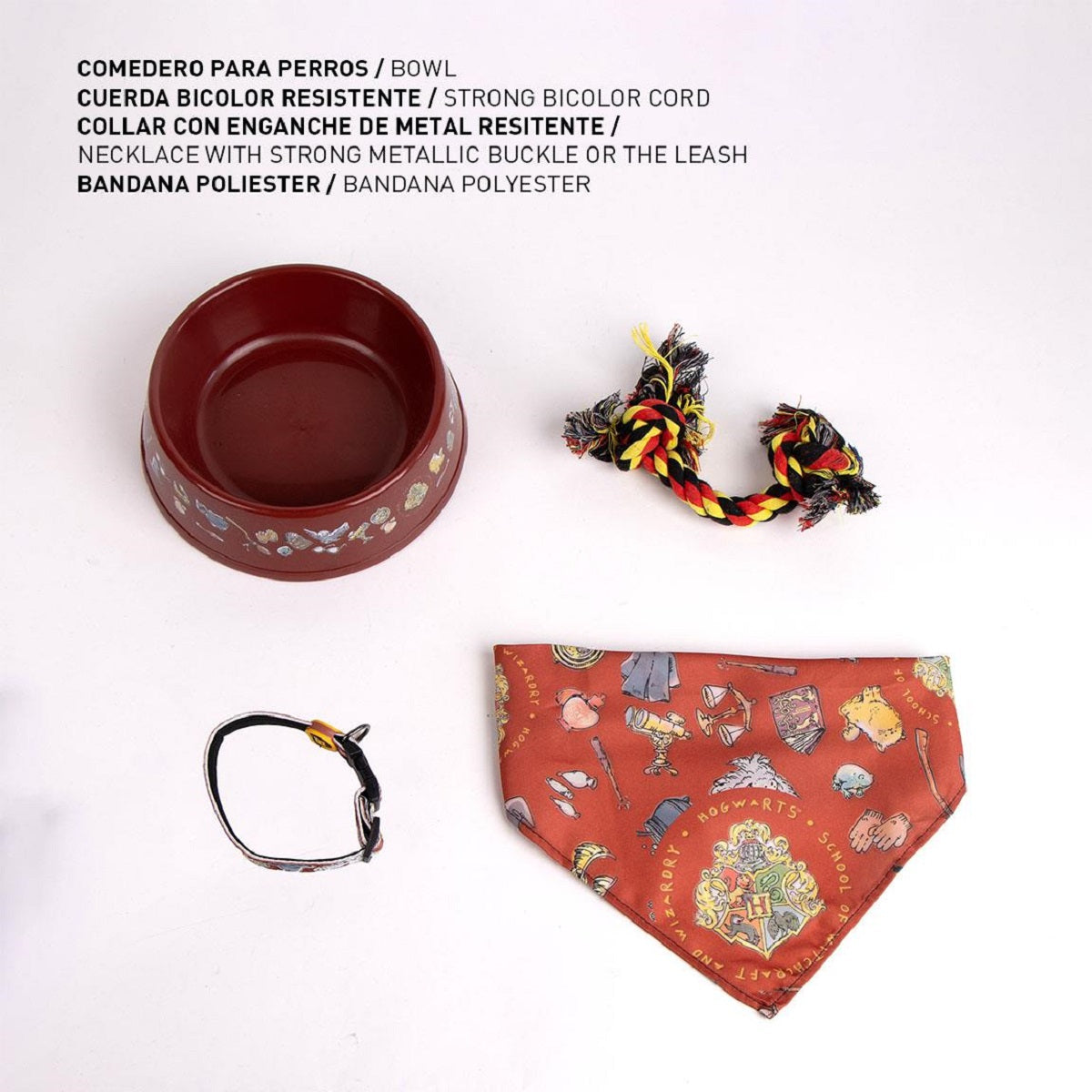 Harry Potter Hunde-Willkommensset – 4-teilig mit Napf, Halsband & Zubehör