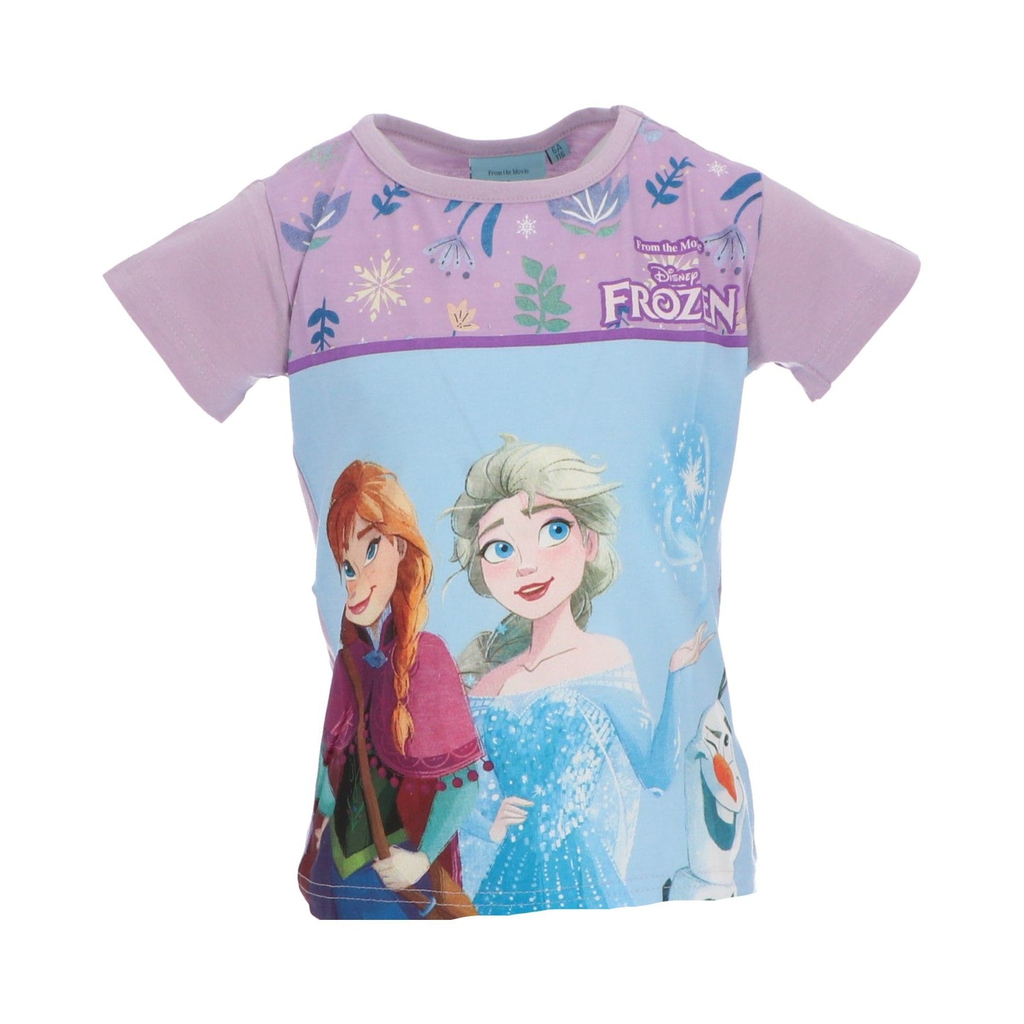 Frozen kurzärmeliges Kinder T-Shirt aus Baumwolle mit Print