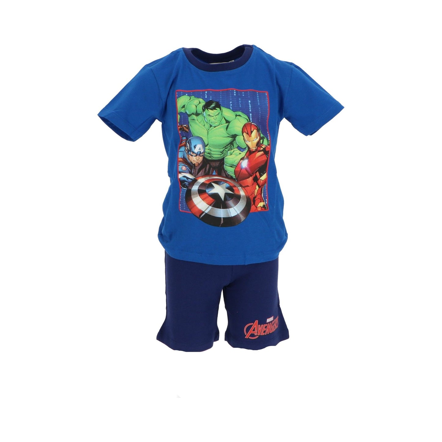 Avengers Schlafanzug Kinder Zweiteiliger Pyjama kurzarm aus Baumwolle Shortamas