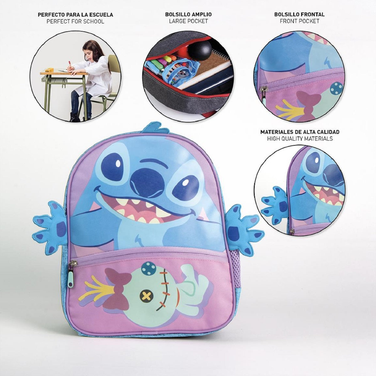 Disney Lilo & Stitch Rucksack Kinderrucksack – leichte Freizeittasche für Alltag, Ausflug & Schule