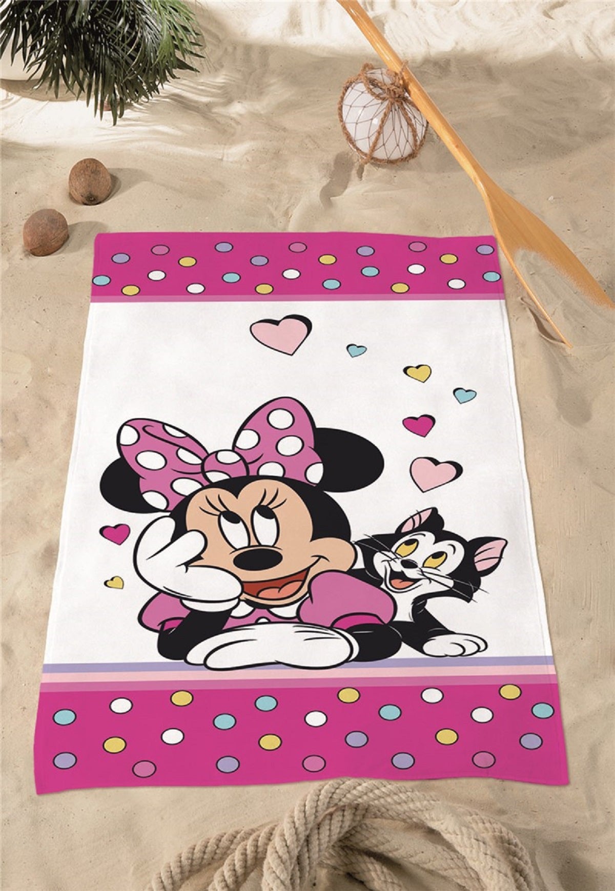 Disney Minnie Mouse Baumwollhandtuch Badehandtuch Strandtuch 70x140 cm aus Baumwolle