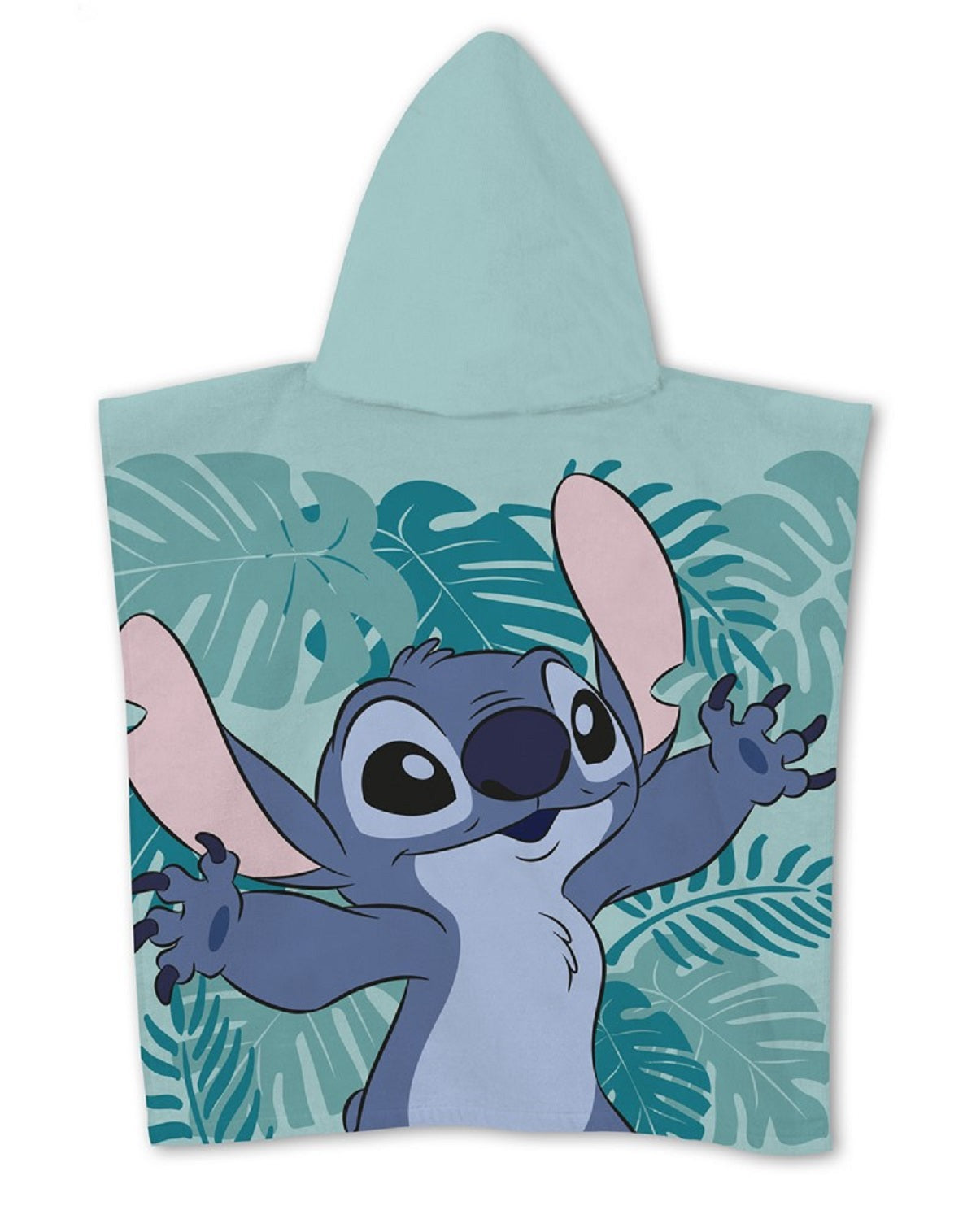 Lilo & Stitch Kinder Badeponcho mit Kapuze Strandponcho aus Polyester 55 x 110 cm