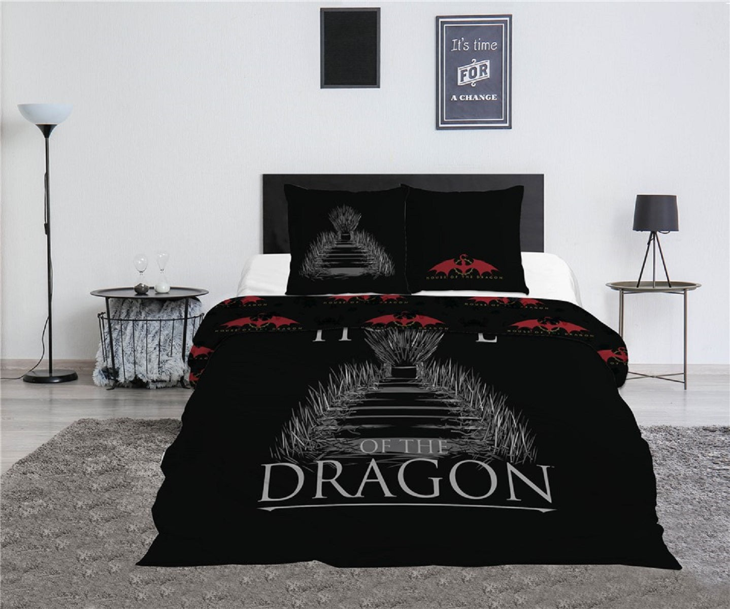 Game of Thrones Doppelbettwäsche Set – 1x Deckenbezug 240x220 & 2x Kissenbezüge 63x63 cm