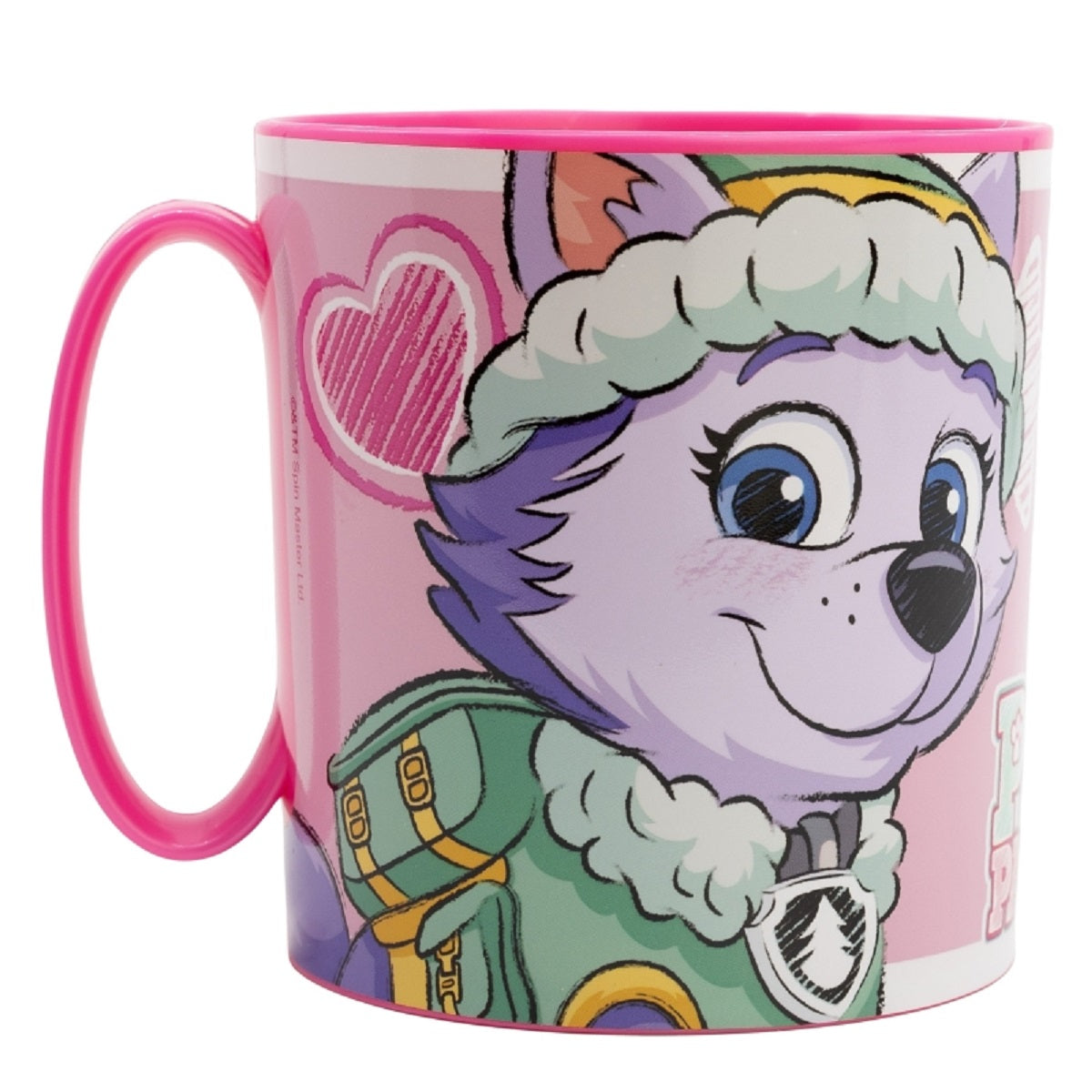 Paw Patrol Becher Mikrowellengeeigneter Kunststoffbecher 390 ml – Motivbecher für Kinder