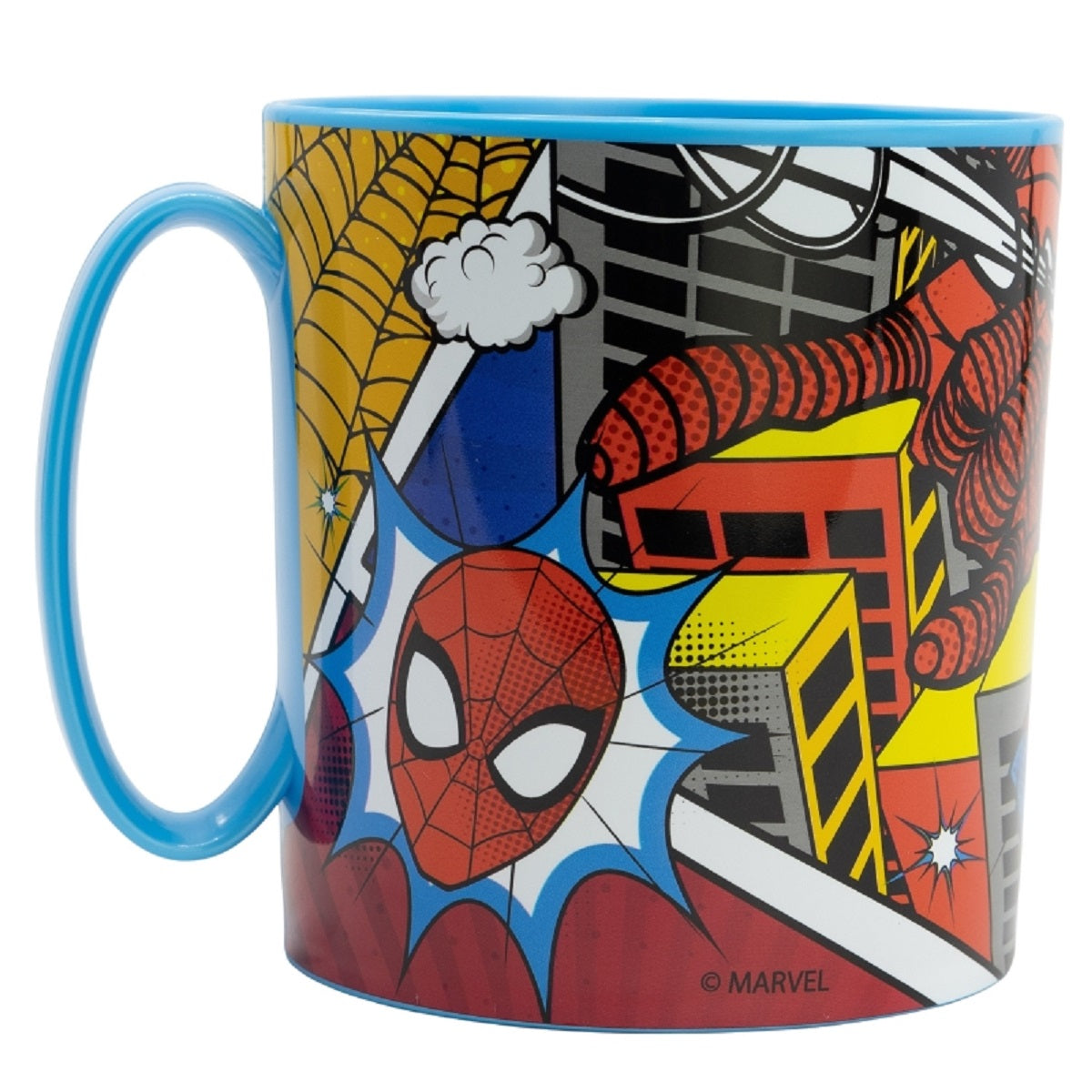 Spiderman Becher Mikrowellengeeigneter Kunststoffbecher 390 ml – Motivbecher für Kinder