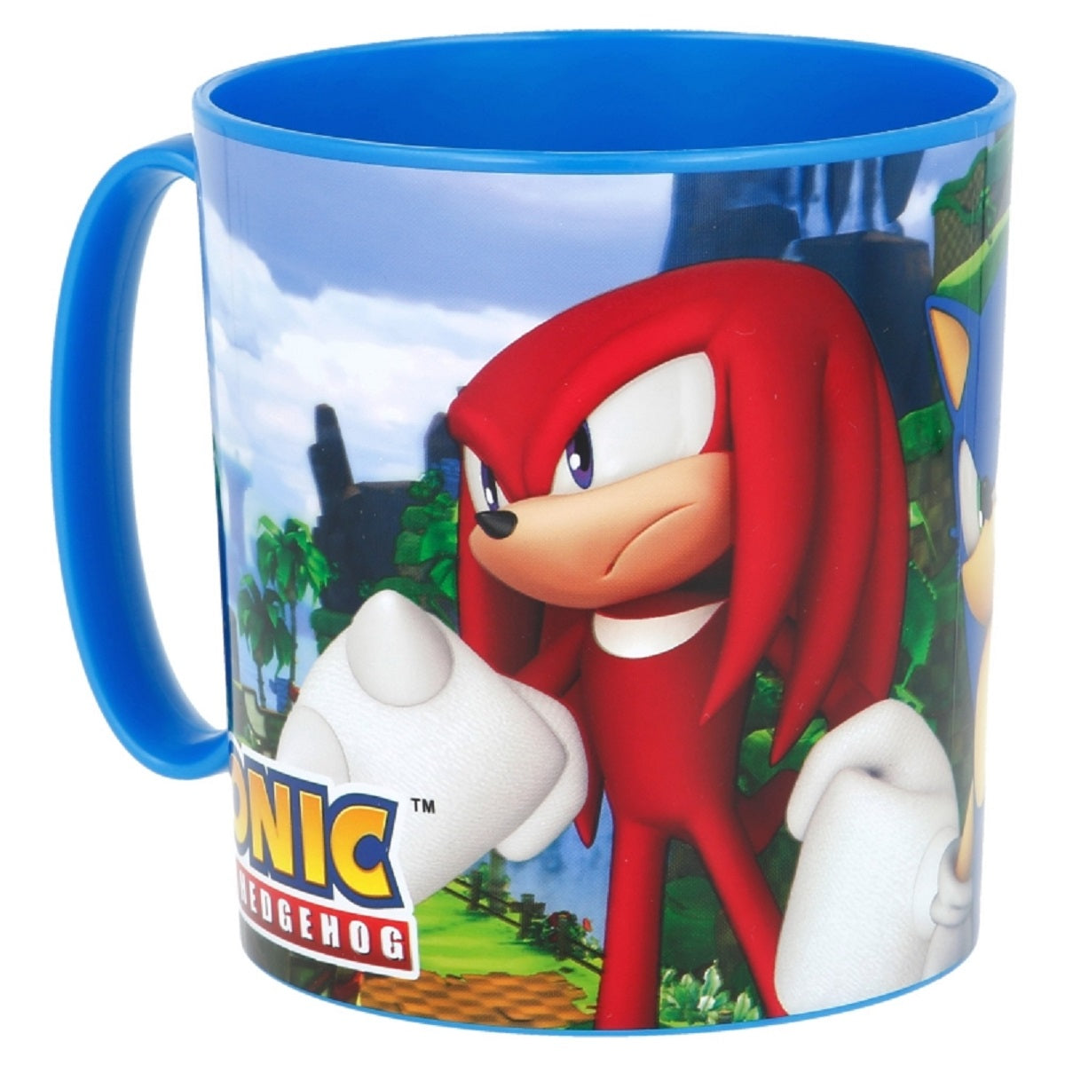 Sonic the Hedgehog Becher Mikrowellengeeigneter Kunststoffbecher 390 ml – Motivbecher für Kinder