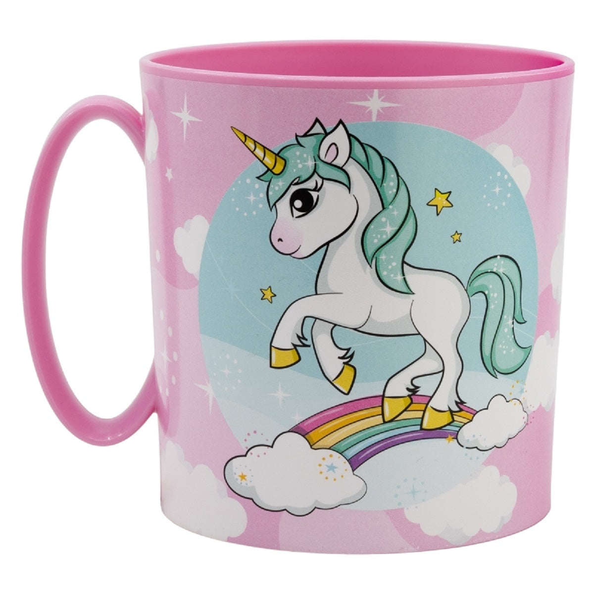 Becher Mikrowellengeeigneter Kunststoffbecher 390 ml – Motivbecher für Kinder