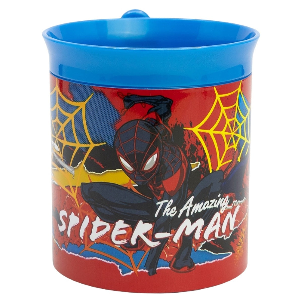Spiderman Becher Mikrowellengeeigneter Kunststoffbecher 400 ml – Motivbecher für Kinder