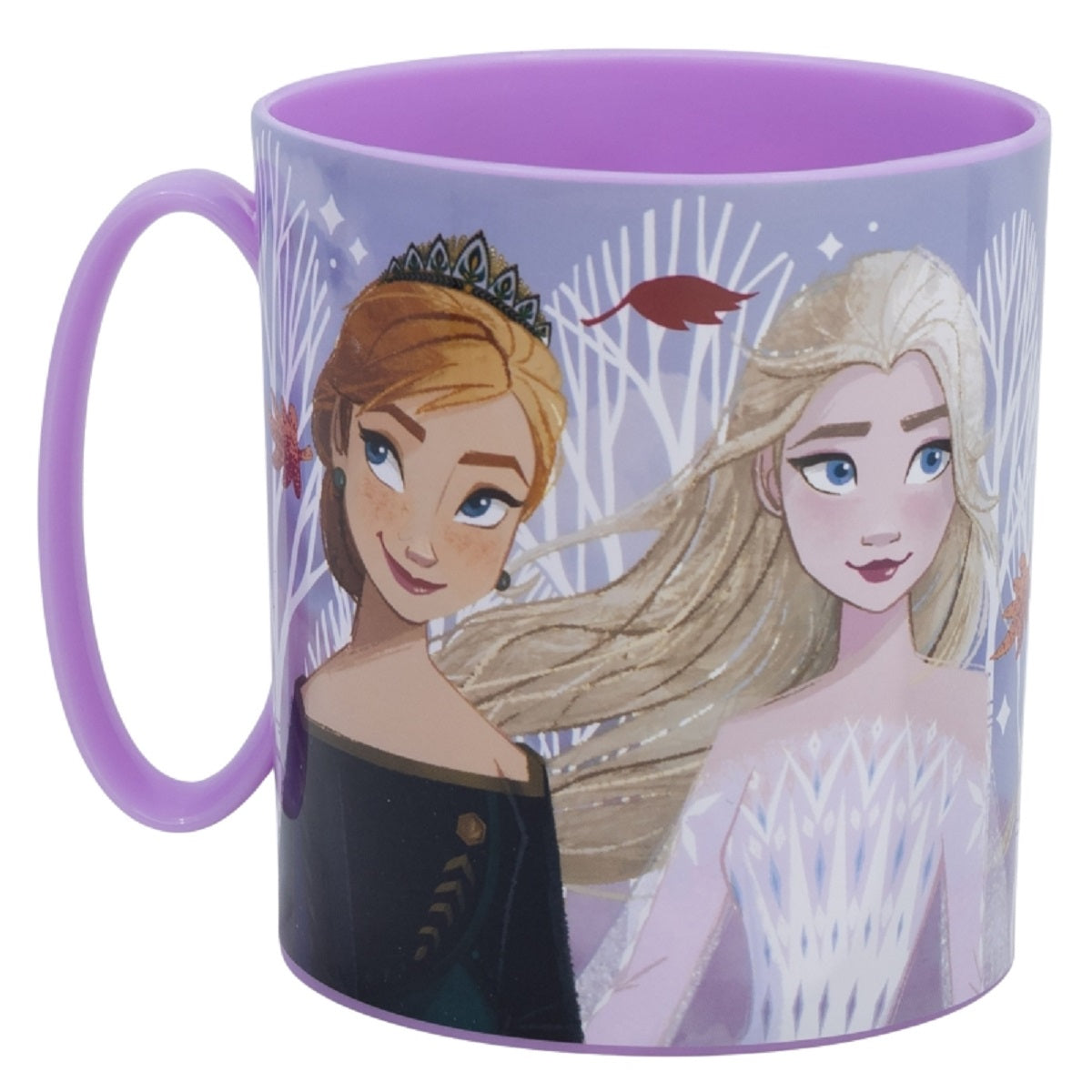 Disney Frozen Becher Mikrowellengeeigneter Kunststoffbecher 390 ml – Motivbecher für Kinder