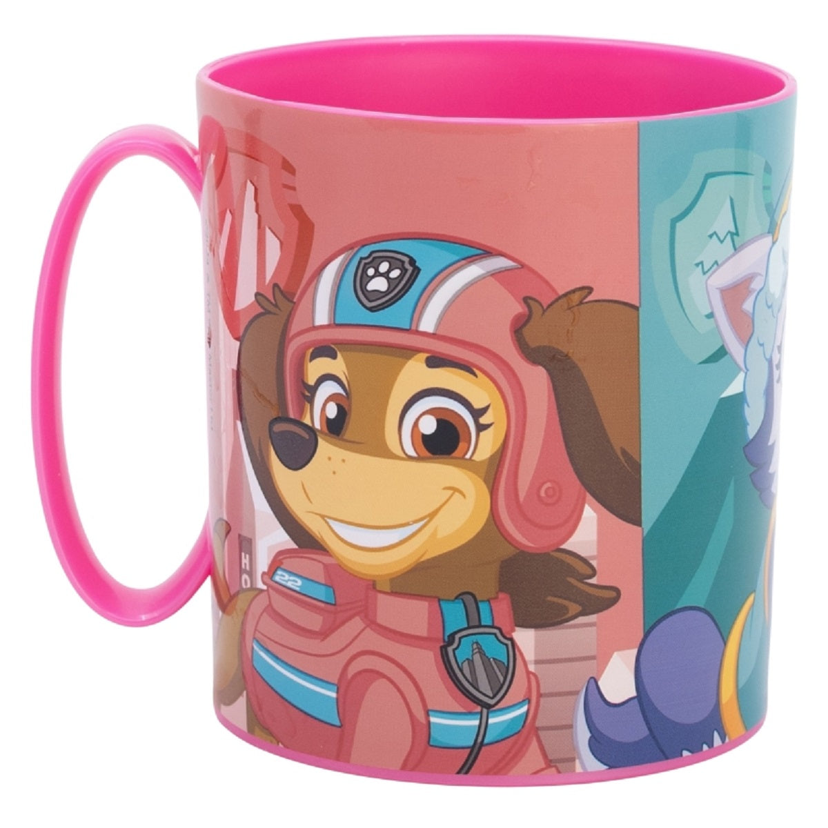 Paw Patrol Becher Mikrowellengeeigneter Kunststoffbecher 390 ml – Motivbecher für Kinder