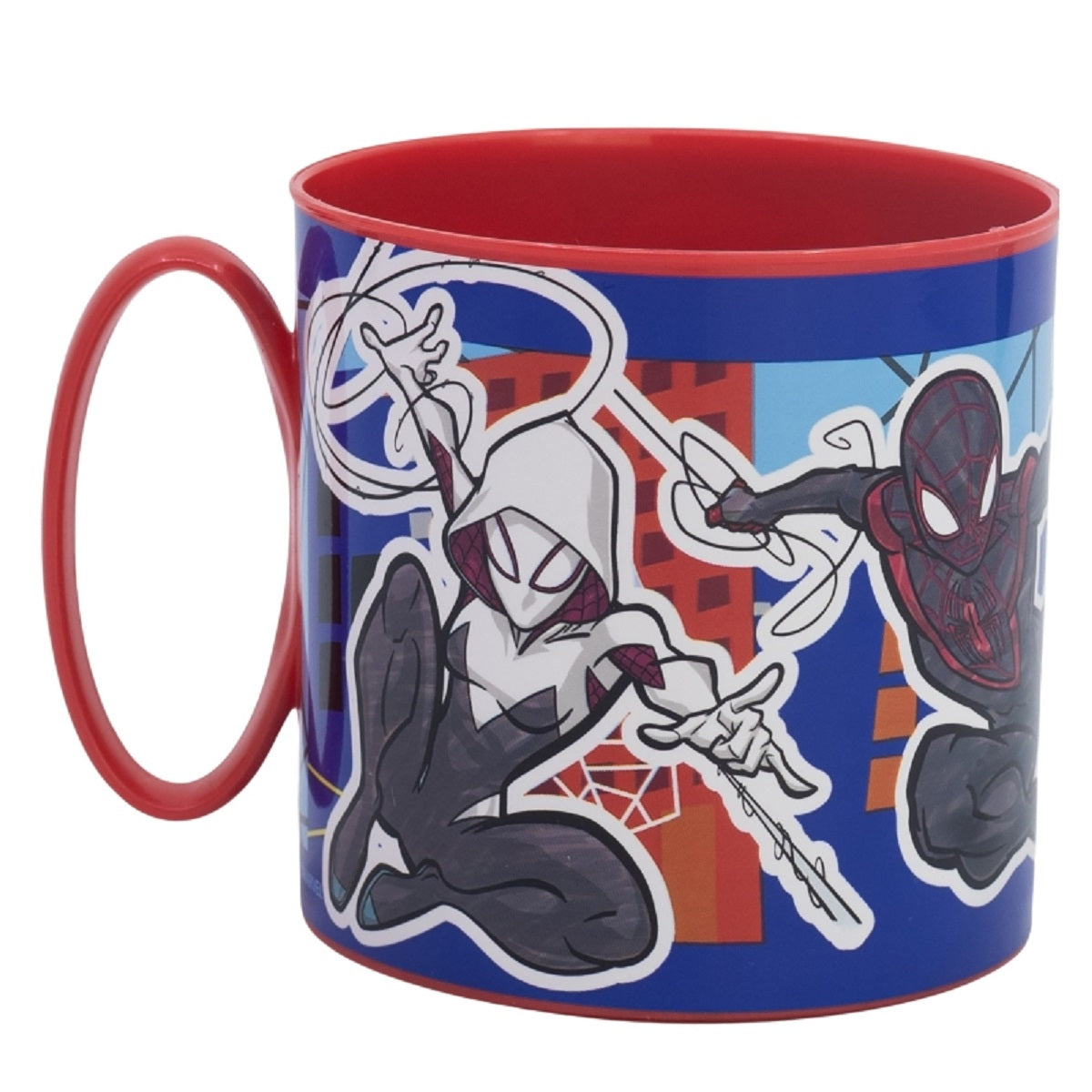 Spiderman Becher Mikrowellengeeigneter Kunststoffbecher 390 ml – Motivbecher für Kinder