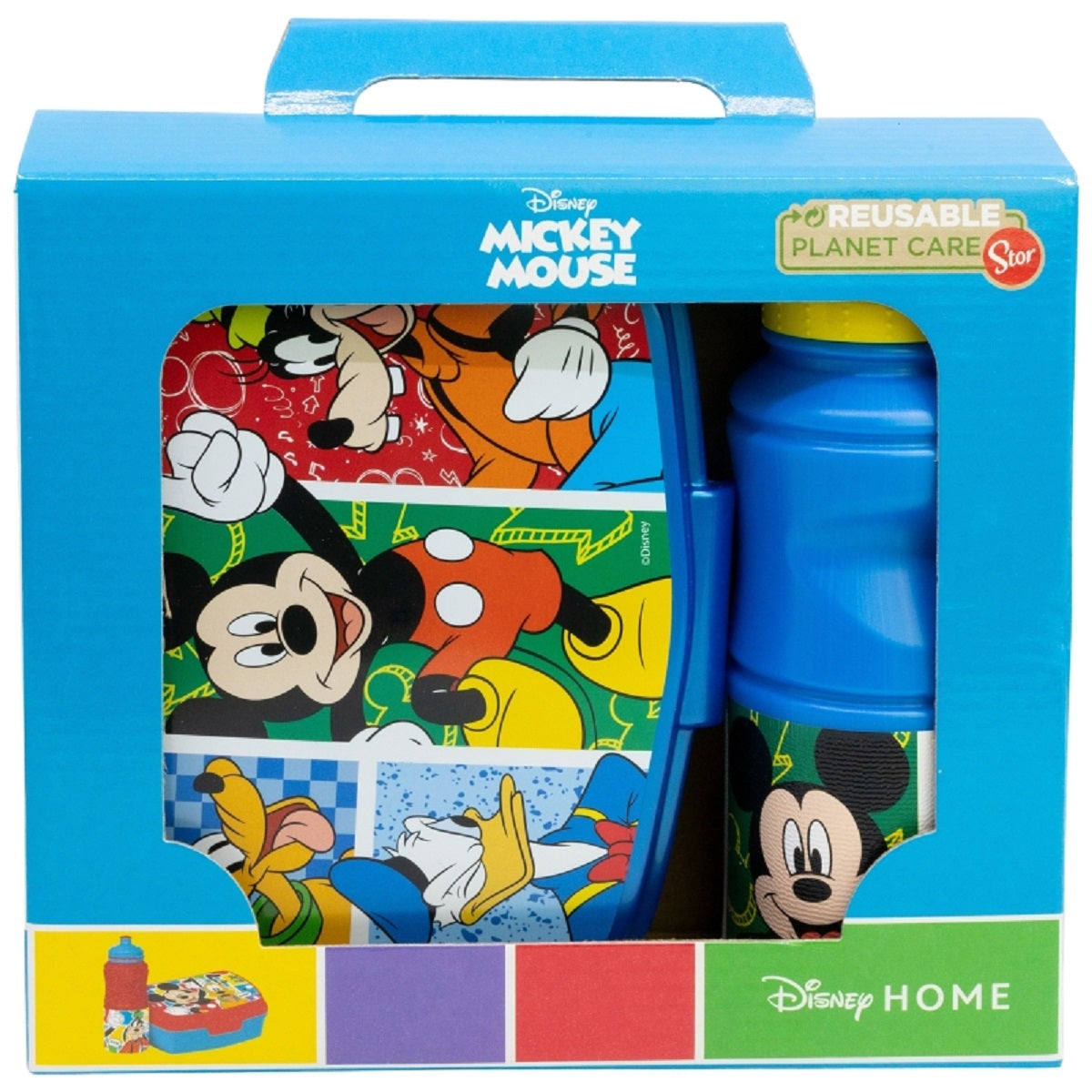 Disney Minnie Mouse 2er Set Kinderflasche (380 ml) und Brotdose im Geschenkkarton