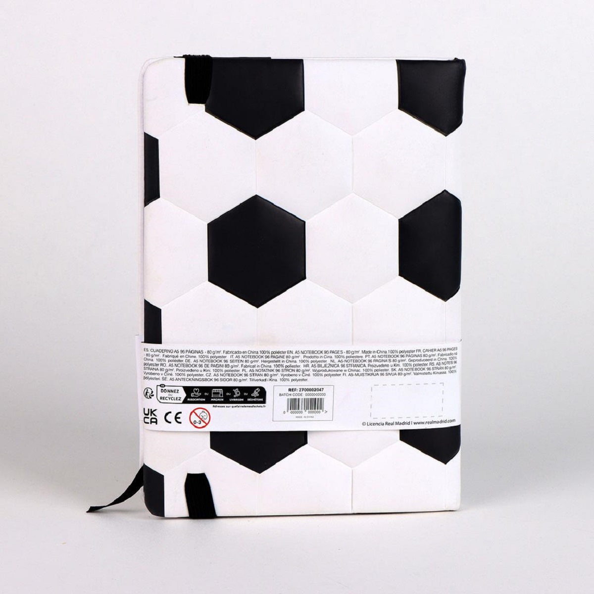 Real Madrid Notizbuch A5 gepolstert - offizielles Fanartikel Schreibheft - Hardcover Tagebuch für Schule & Büro