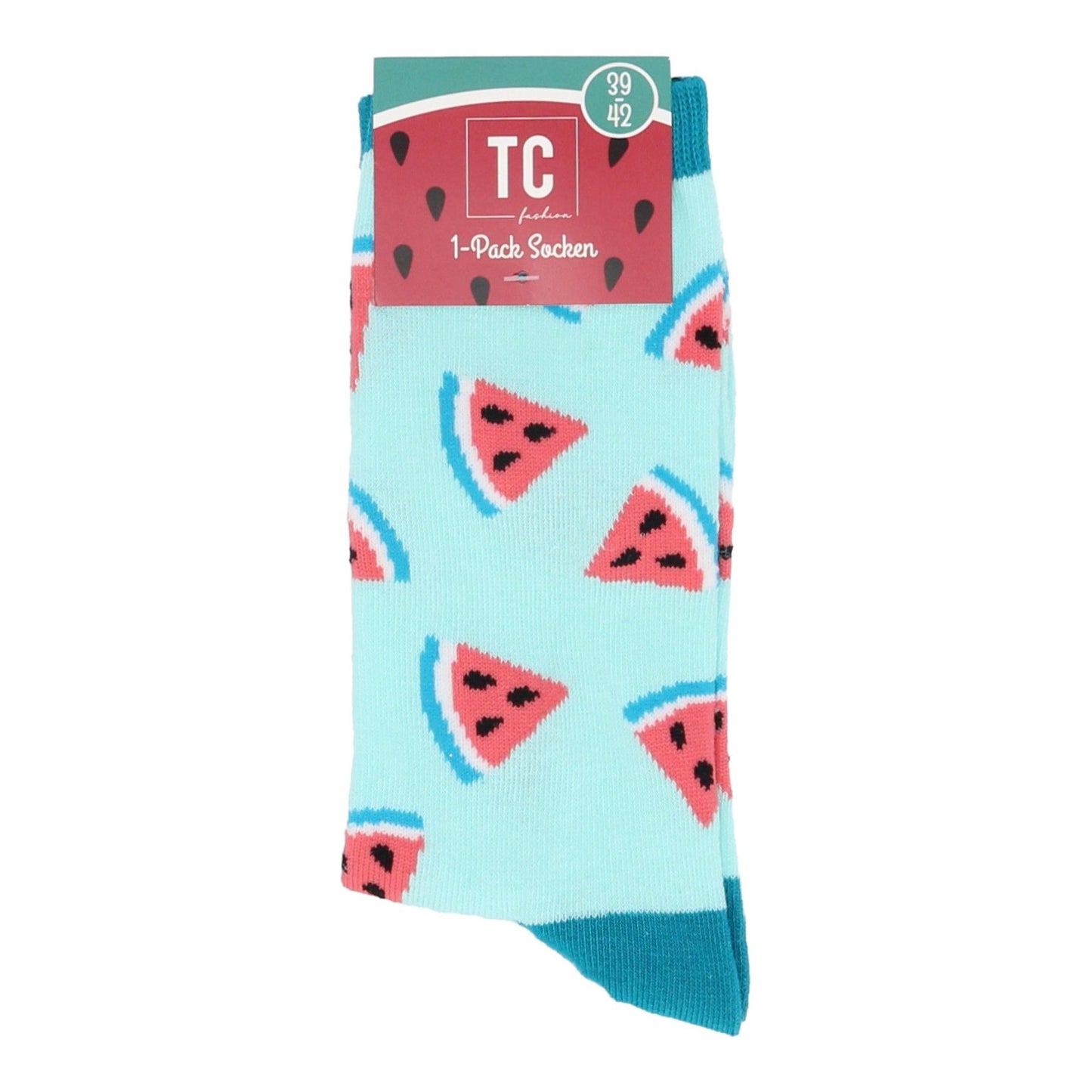 3er-Set Socken – Bequeme Freizeitsocken mit Melonen-Design (Gr. 35-38)