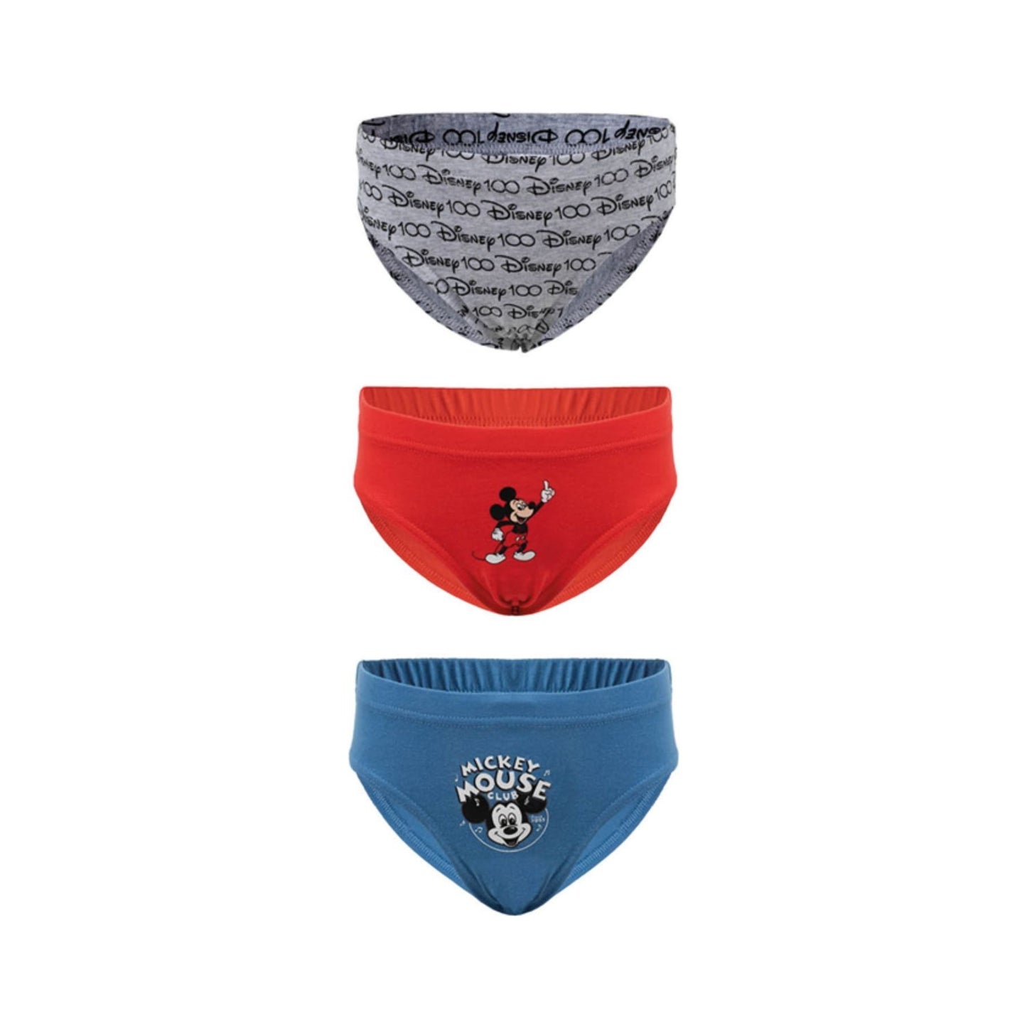 Disney Mickey Mouse 3er set Slip Unterhose aus Baumwolle – Bequeme Kinderunterwäsche