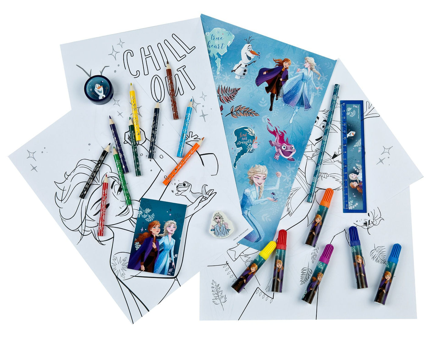 Disney Frozen Schreibwaren-Set mit 35 Teilen für Kinder – Perfekt für Schule und Zuhause