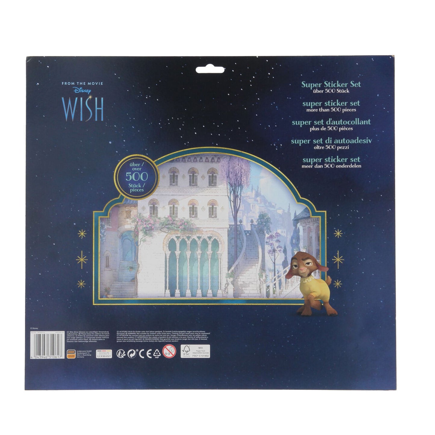 Disney Wish Sticker-Set – 500 bunte Aufkleber für kreative Bastelprojekte