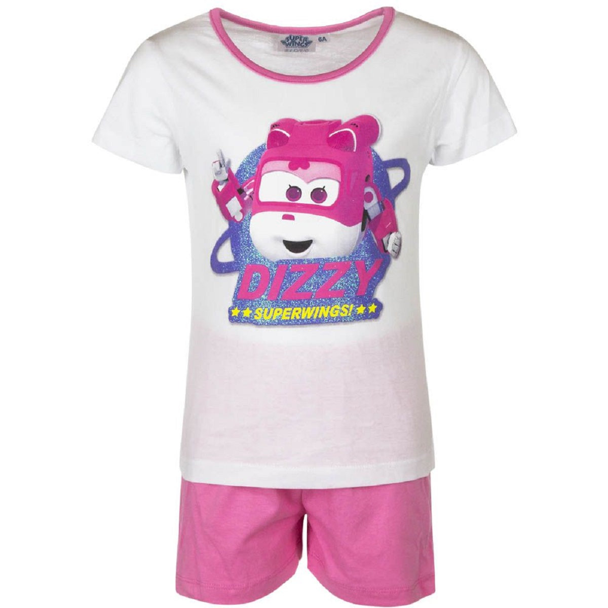 Super Wings Pyjama-Set aus Baumwolle kurzer Schlafanzug Shortama für Mädchen